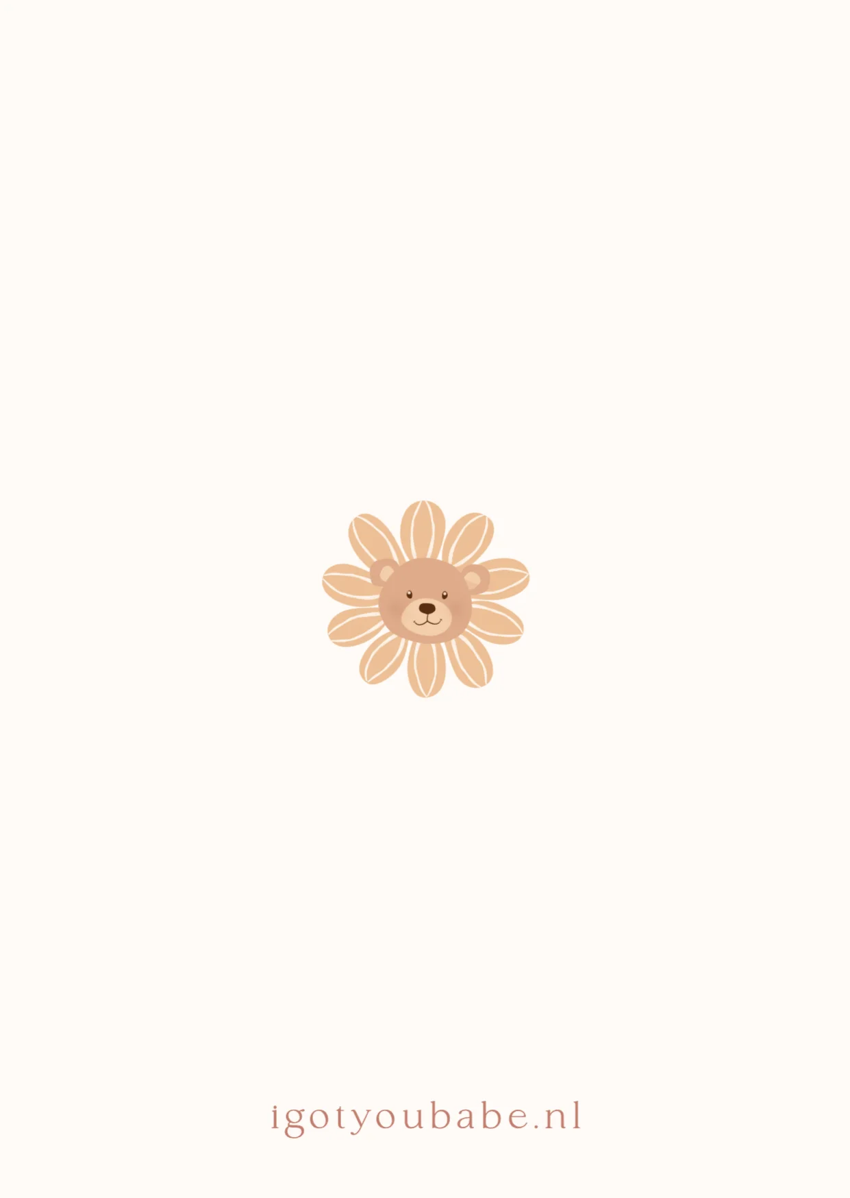 Beertje met zonnebloem - Terug