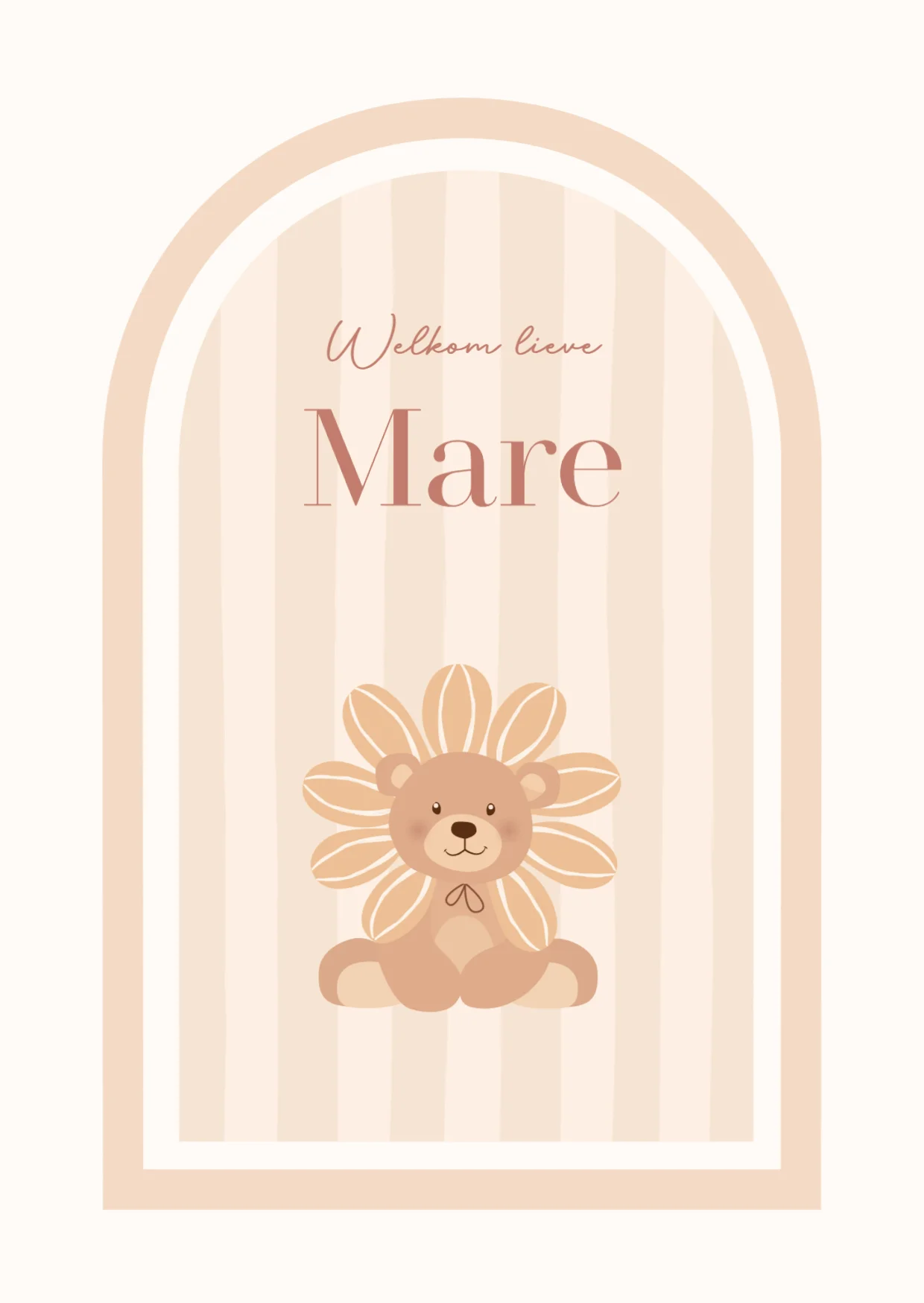 Beertje met zonnebloem