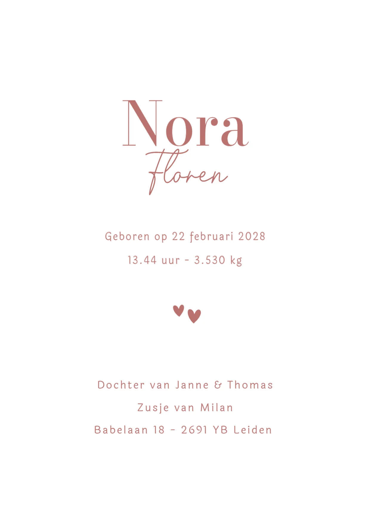 Nora Geblokt Roze Frame - Terug