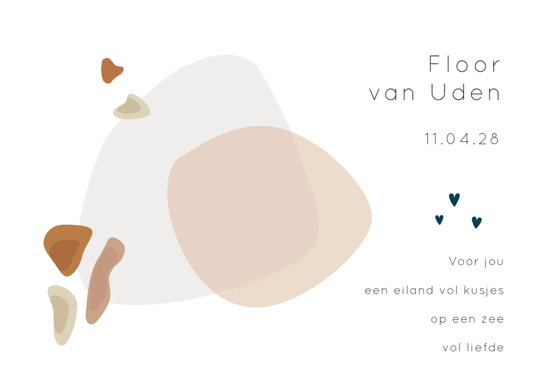 Abstracte Vormen met Hartjes - Voorkant