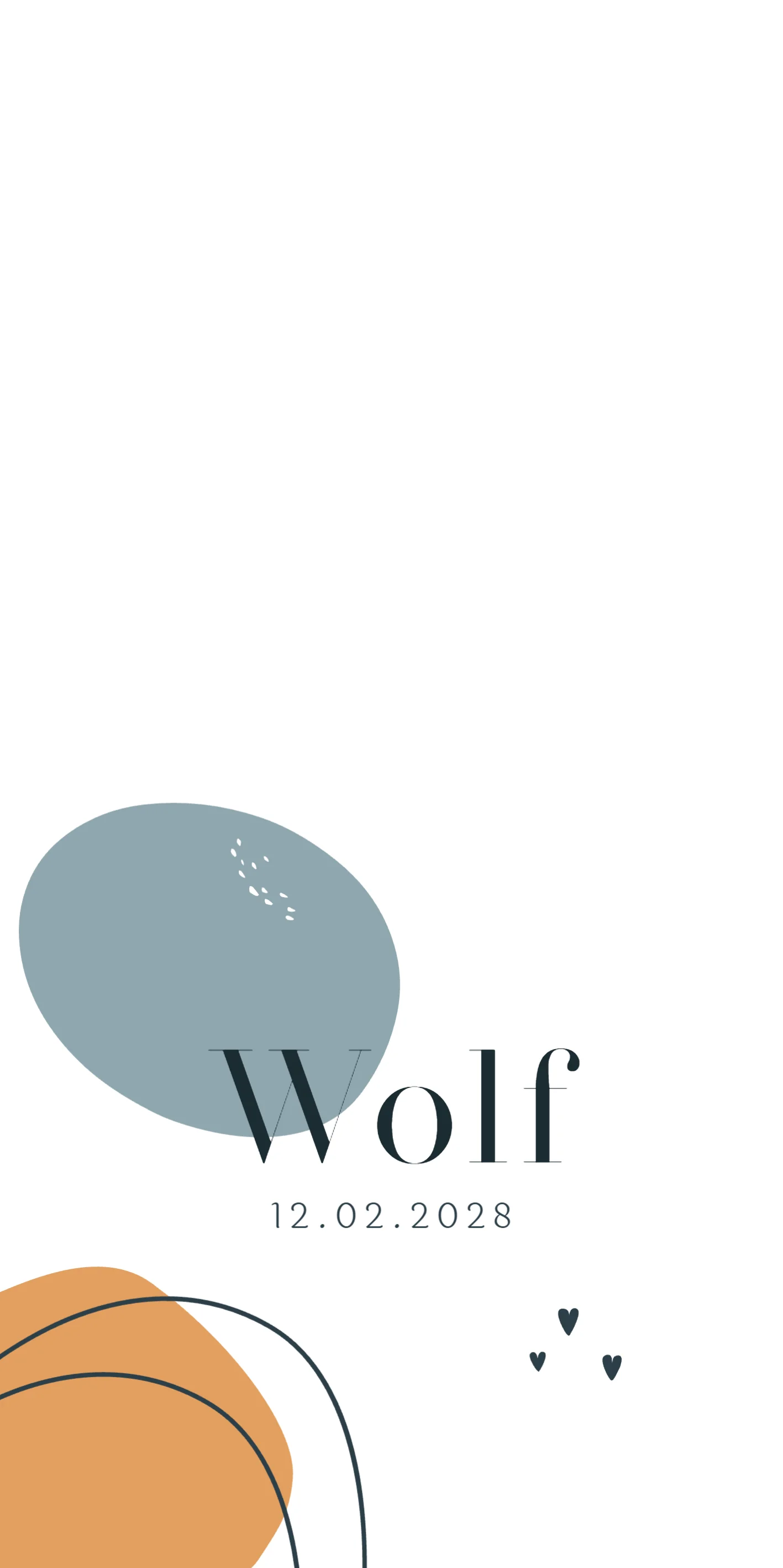 Abstract Vormen in Blauw en Oranje - Terug