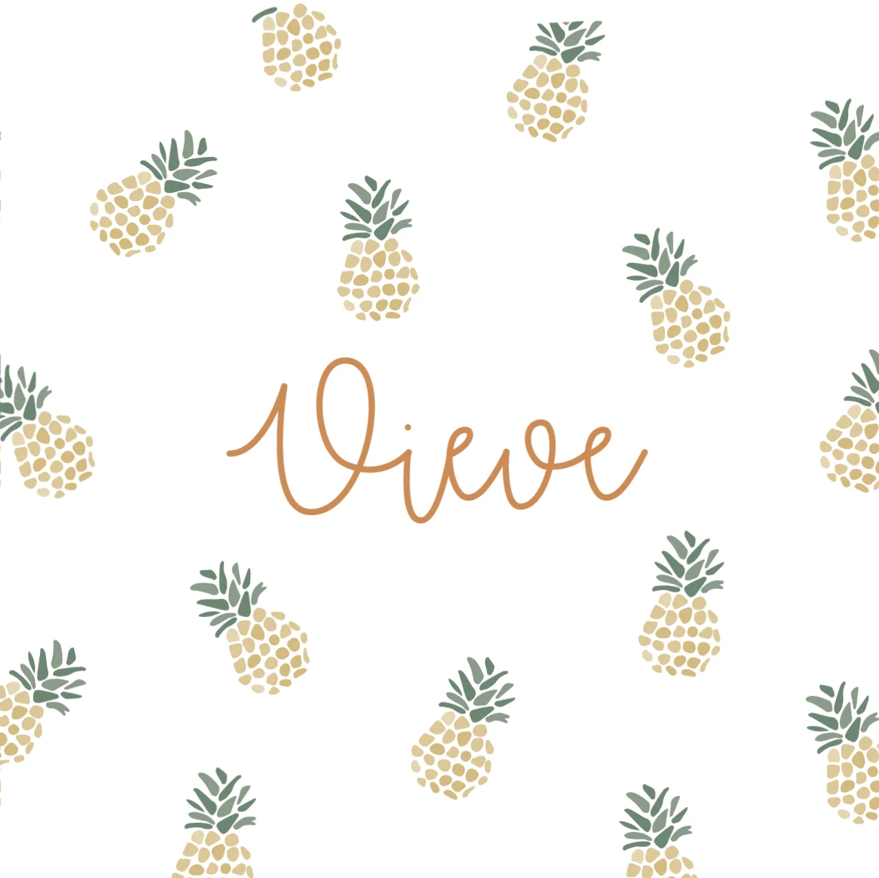 Ananas Patroon met Naam