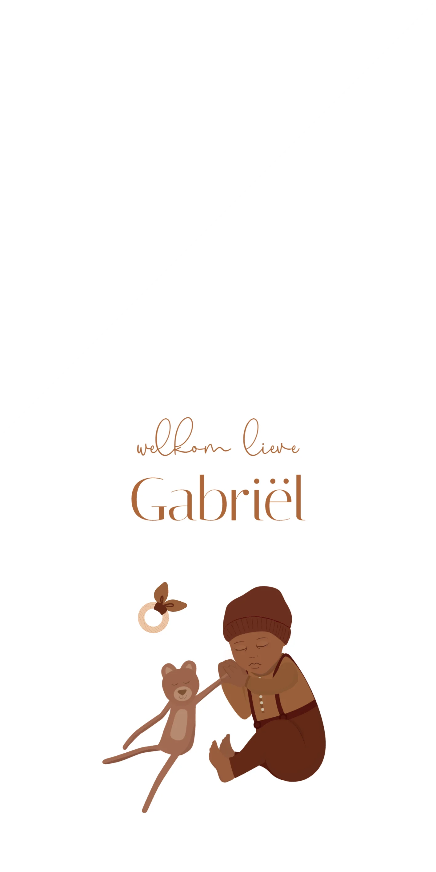 Slapende Baby met Knuffelbeer