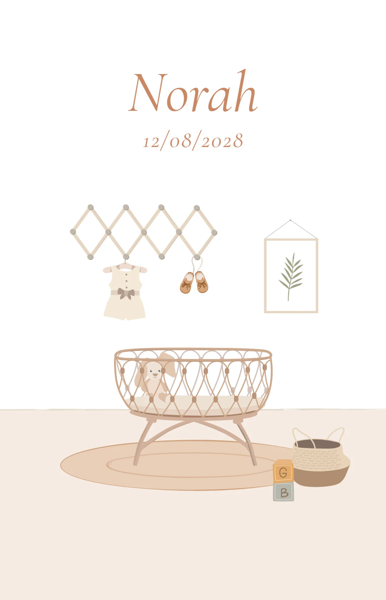 Boho Wiegje Kinderkamer