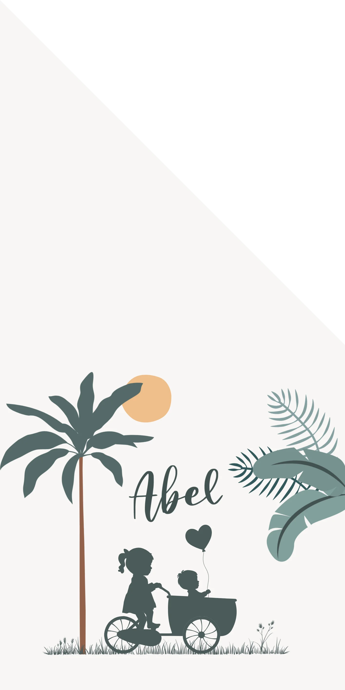 Grote zus met broertje in bakfiets - Terug