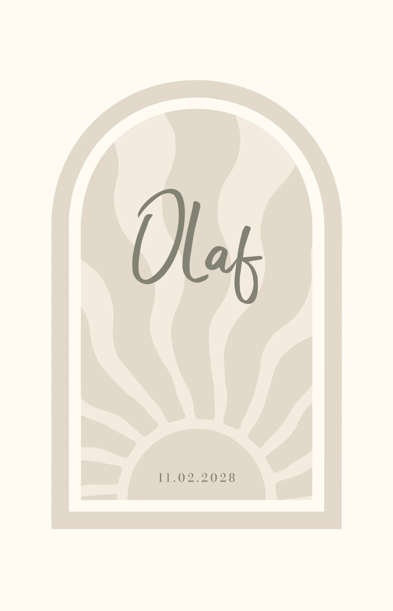 Abstracte Zon in Boog - Terug