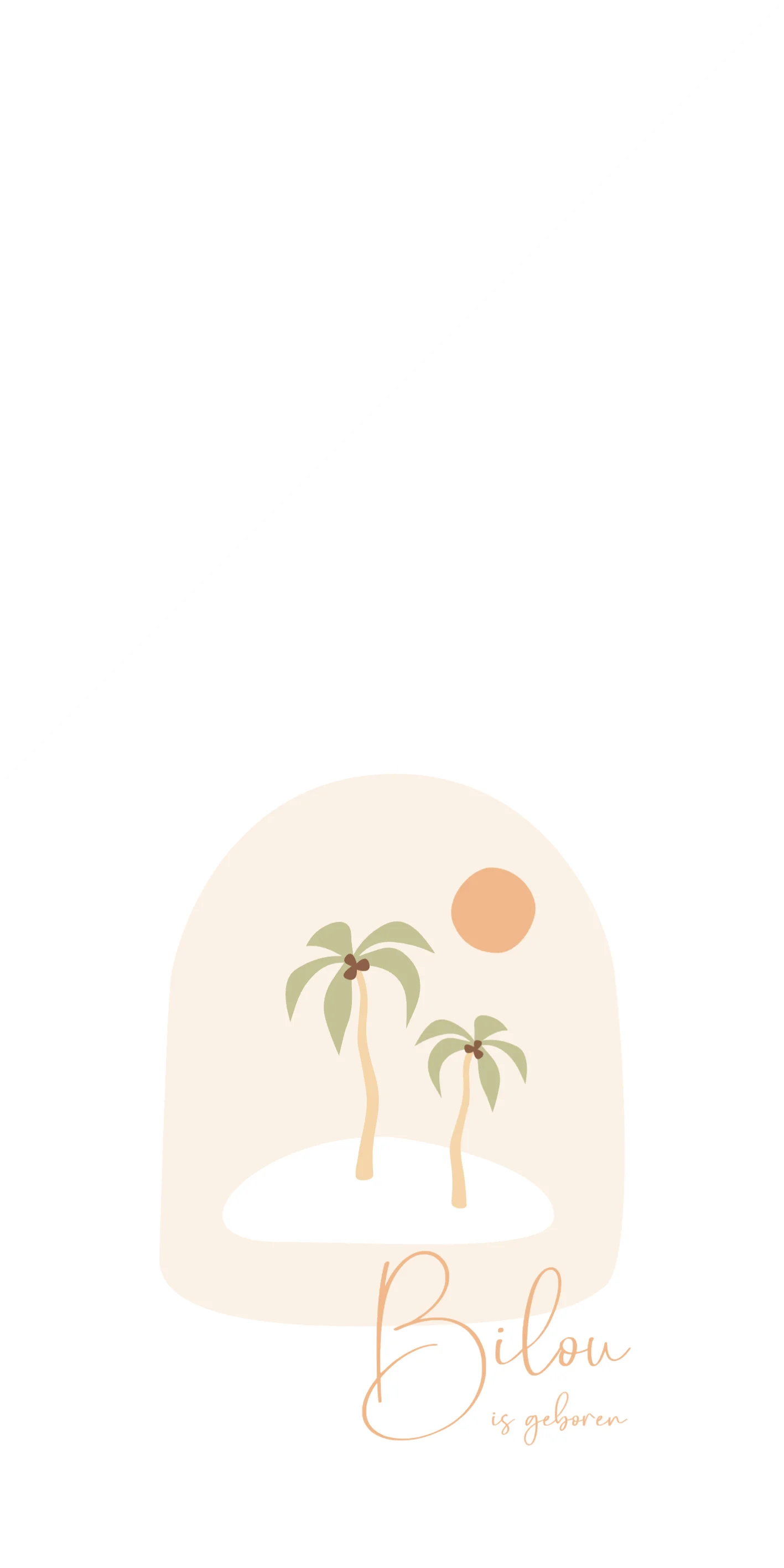 Eiland met palmboompjes