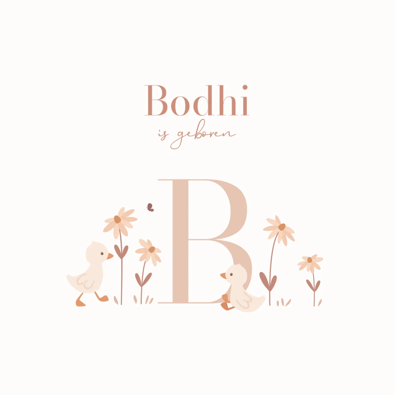 Eendjes met initiaal - Terug