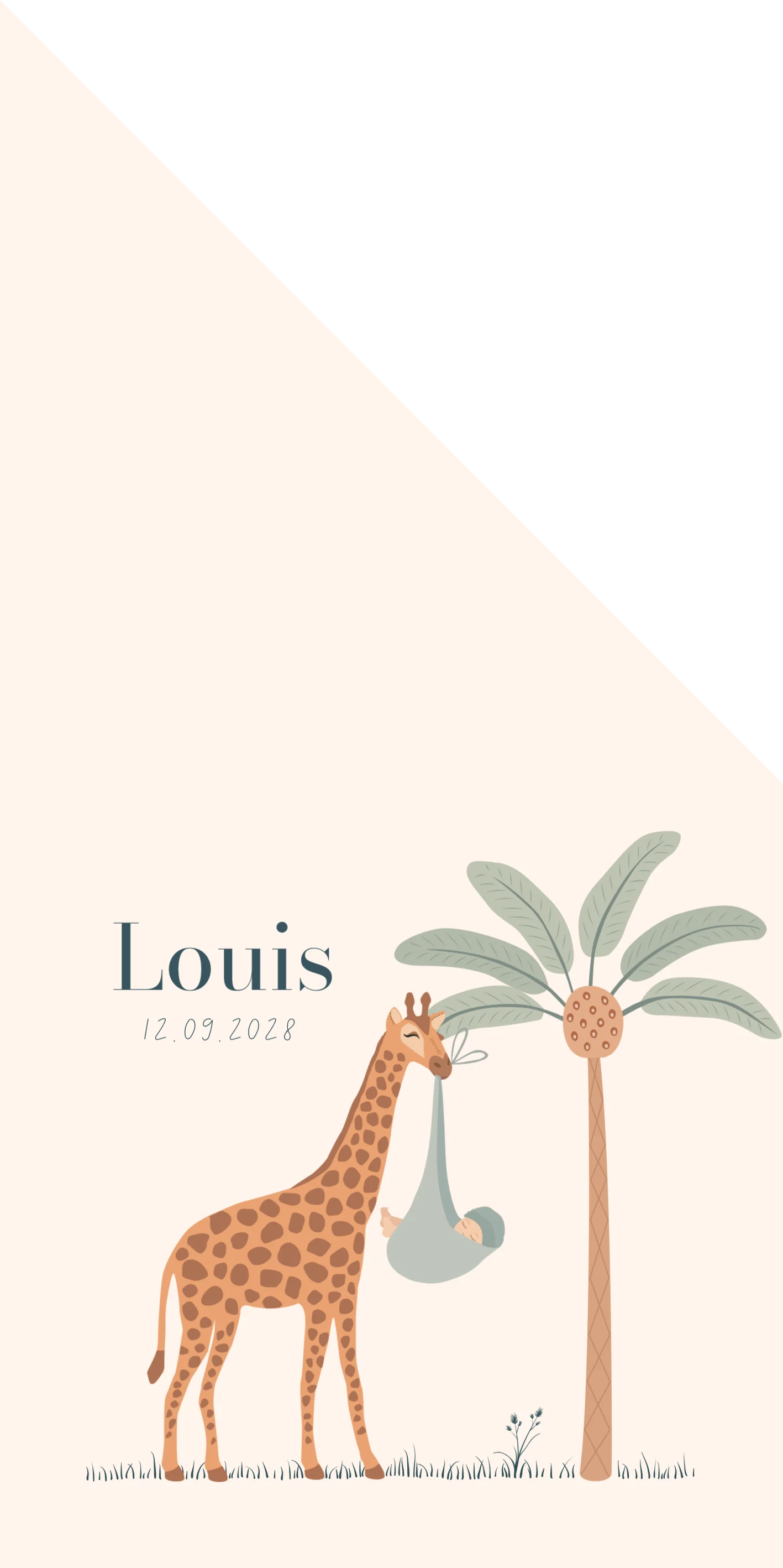 Giraf met baby - Terug