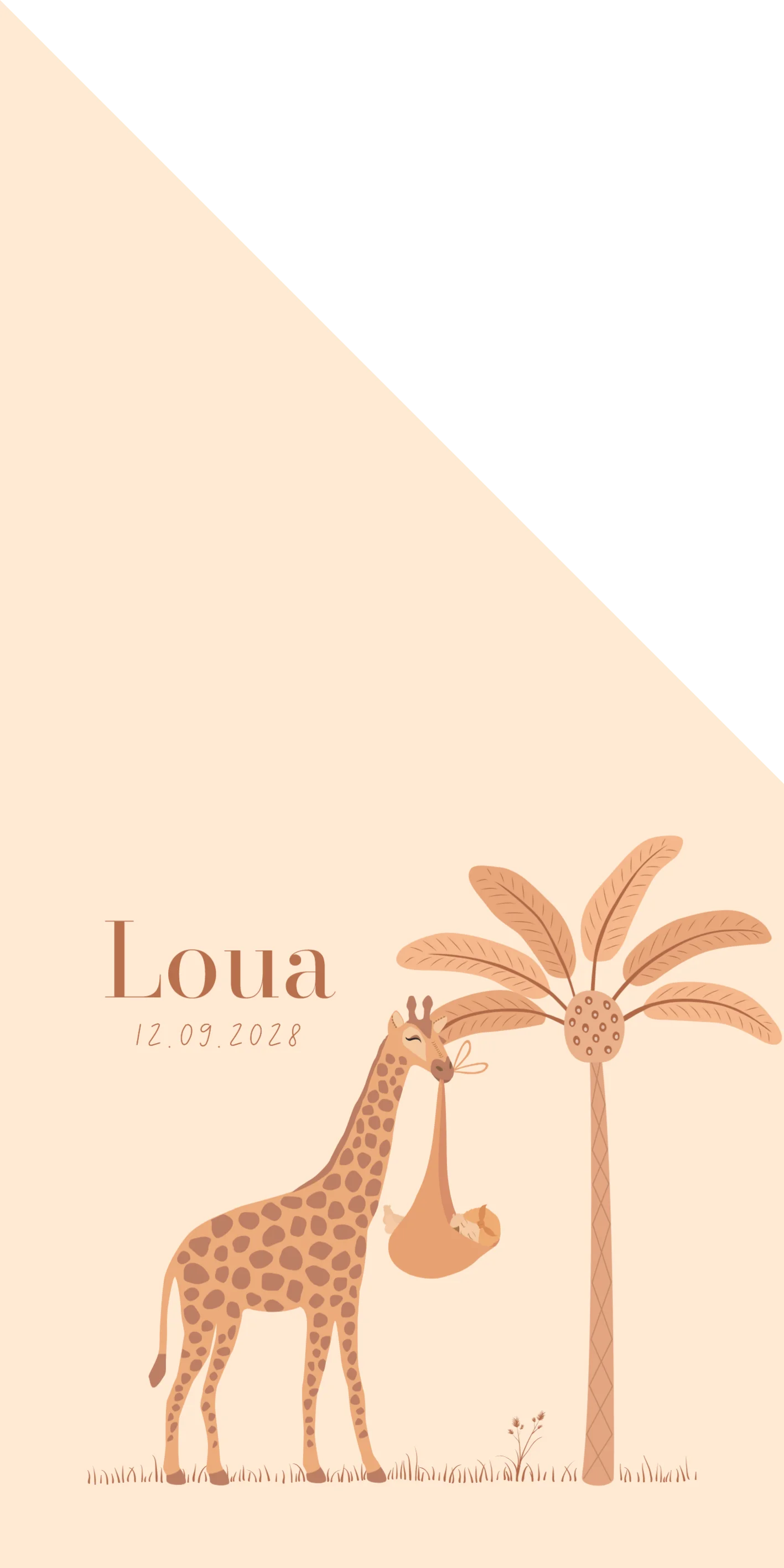 Giraf met baby - Terug