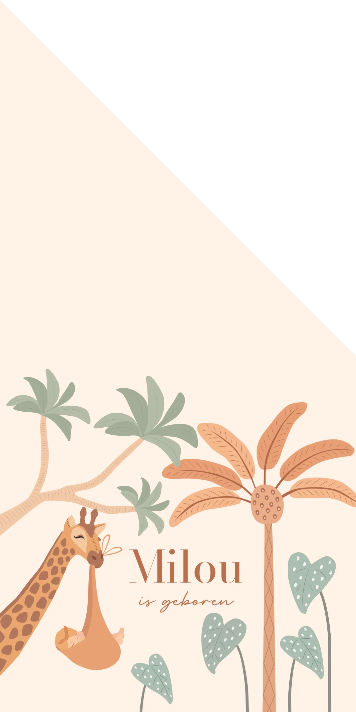 Giraf met Baby - Terug