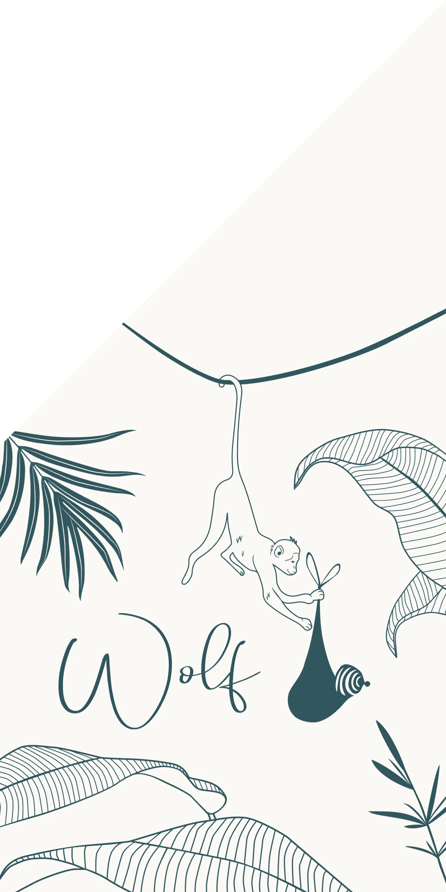 Aapje met baby in jungle