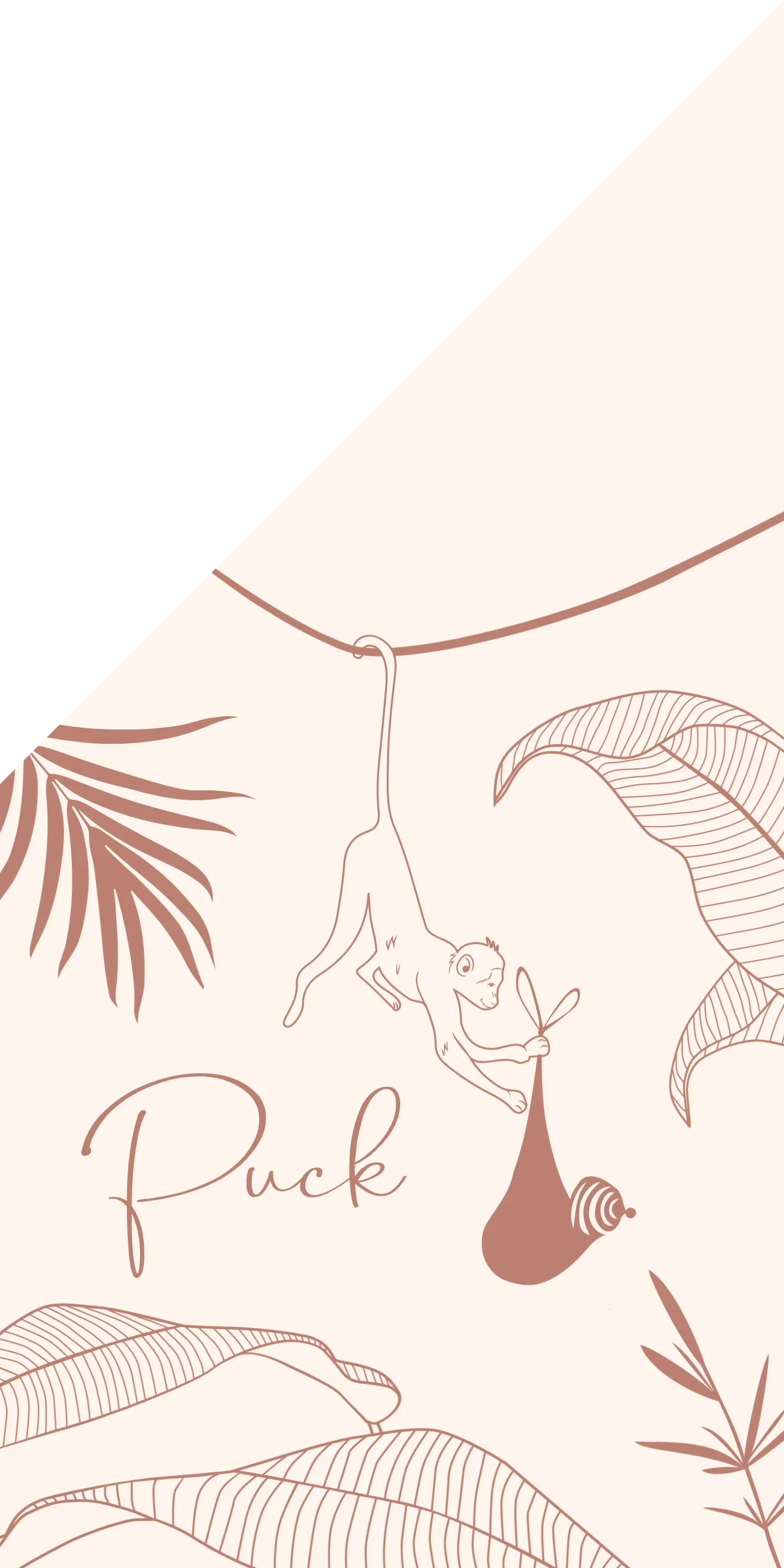 Jungle met giraf en aapje