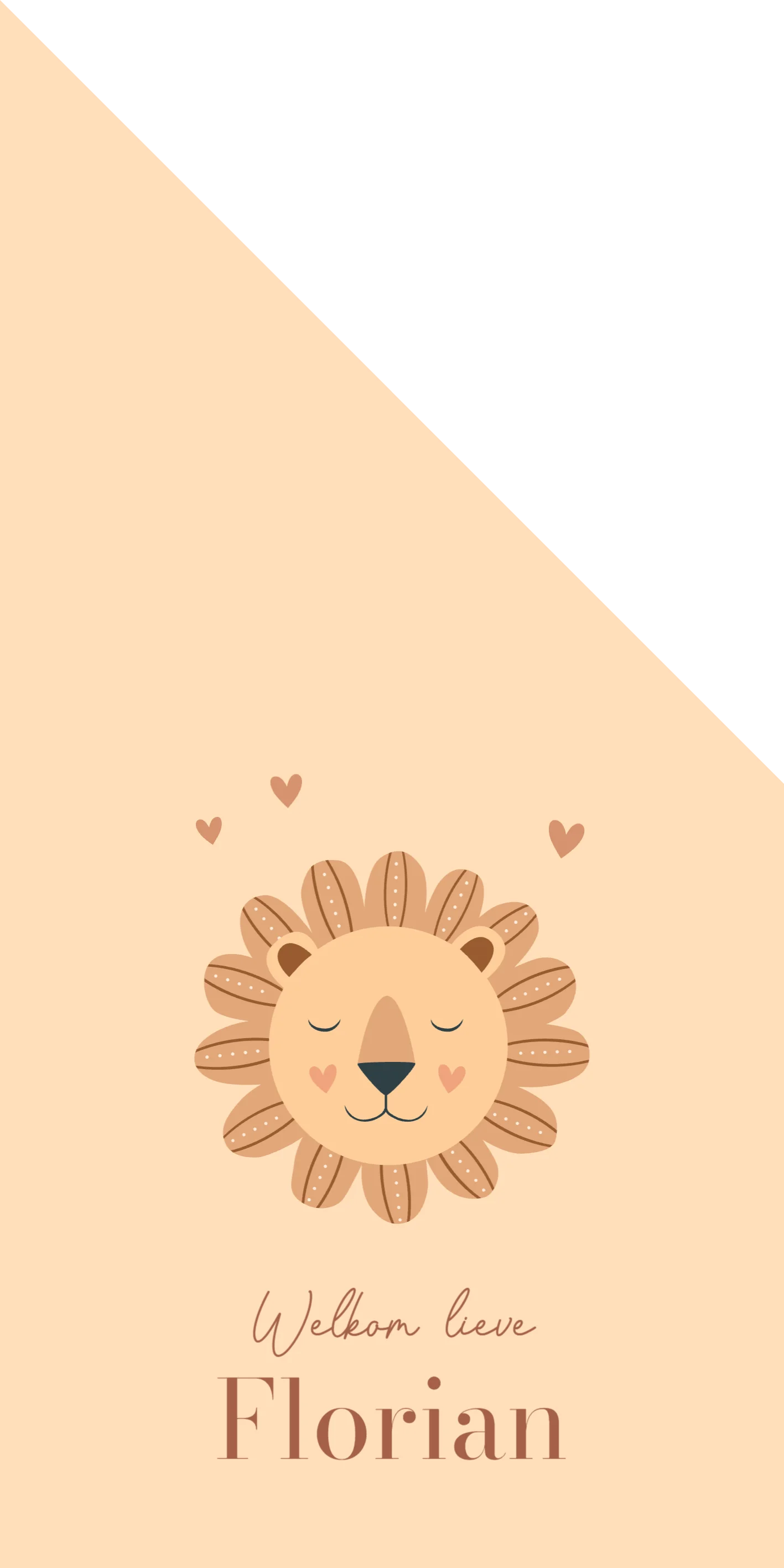 Leeuwtje met hartjes - Terug