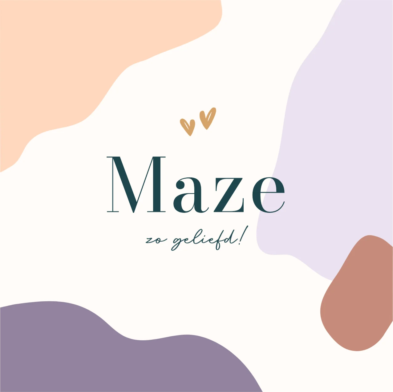 Abstract geboortekaartje