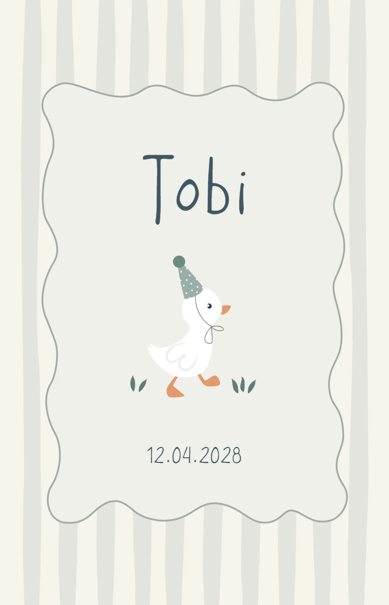 Gansje met feestmuts