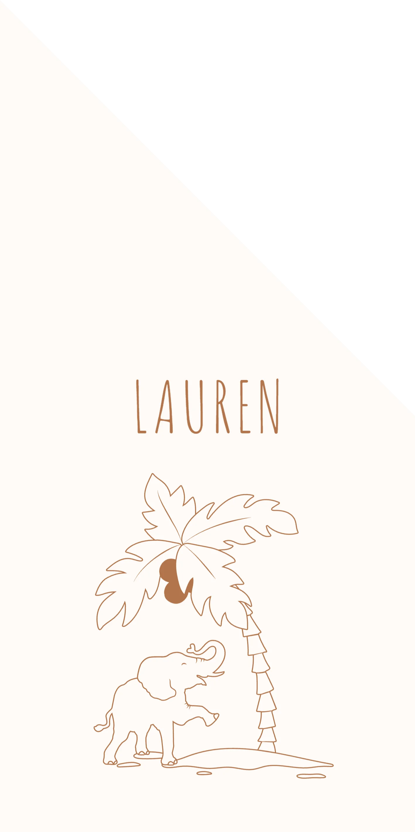 Olifantje onder palmboom - Terug