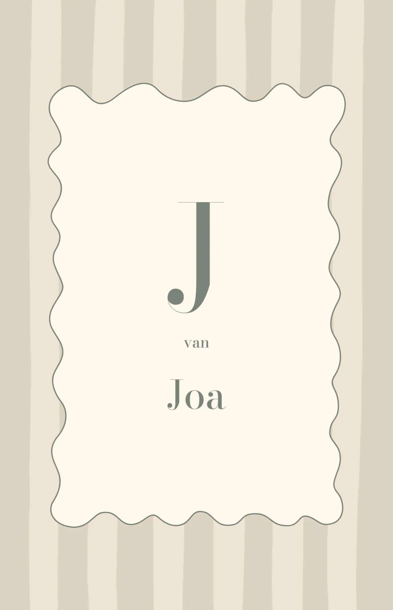 Golvend kader met initiaal