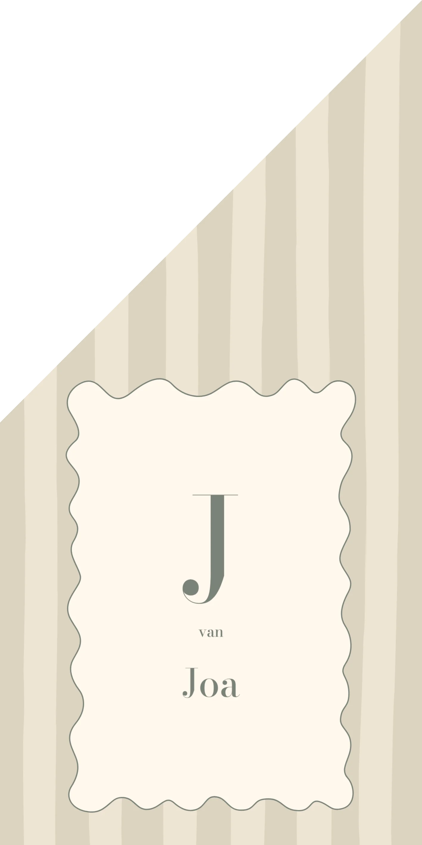 Golvend kader met initiaal