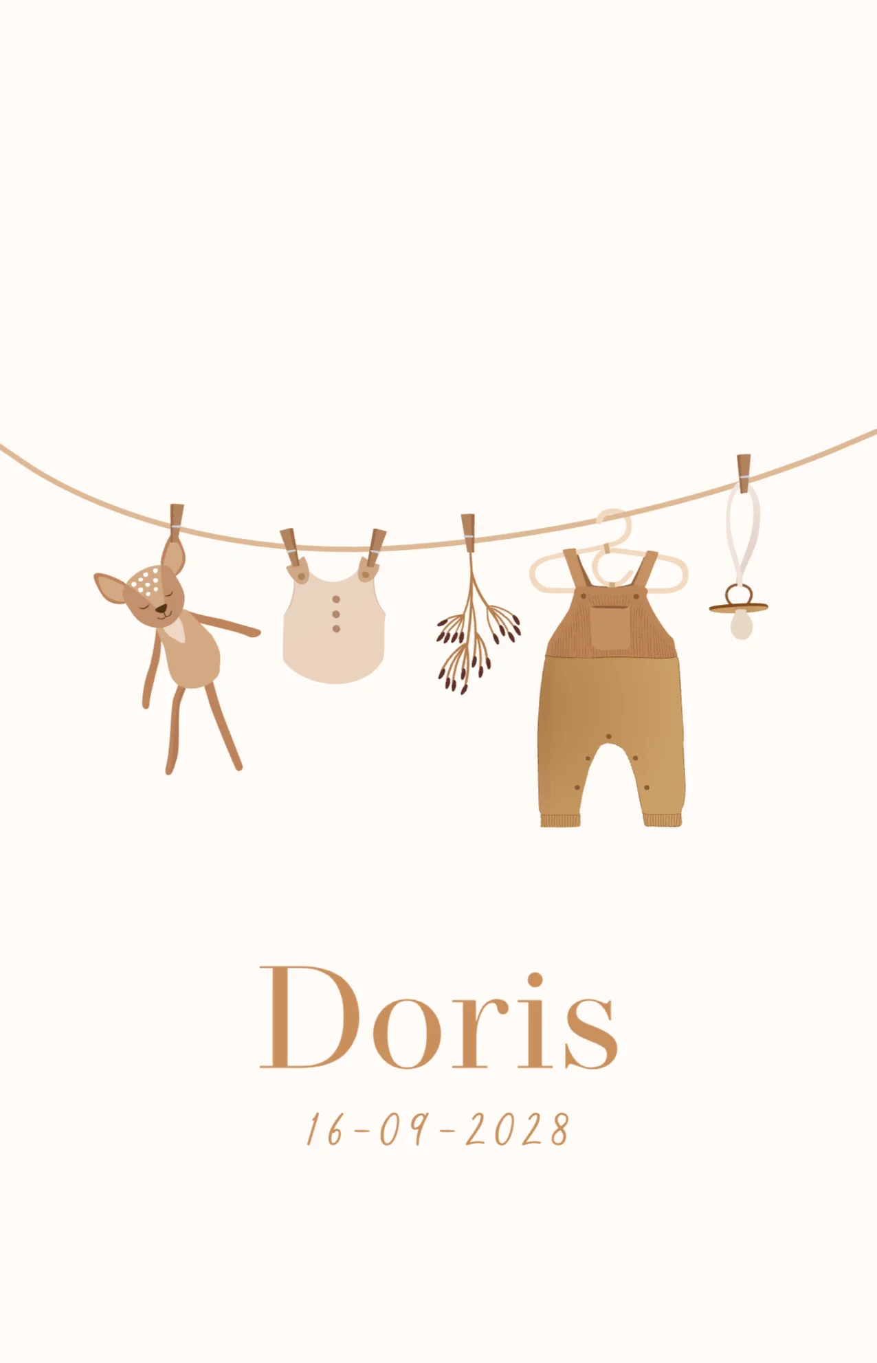 Waslijntje met babykleding