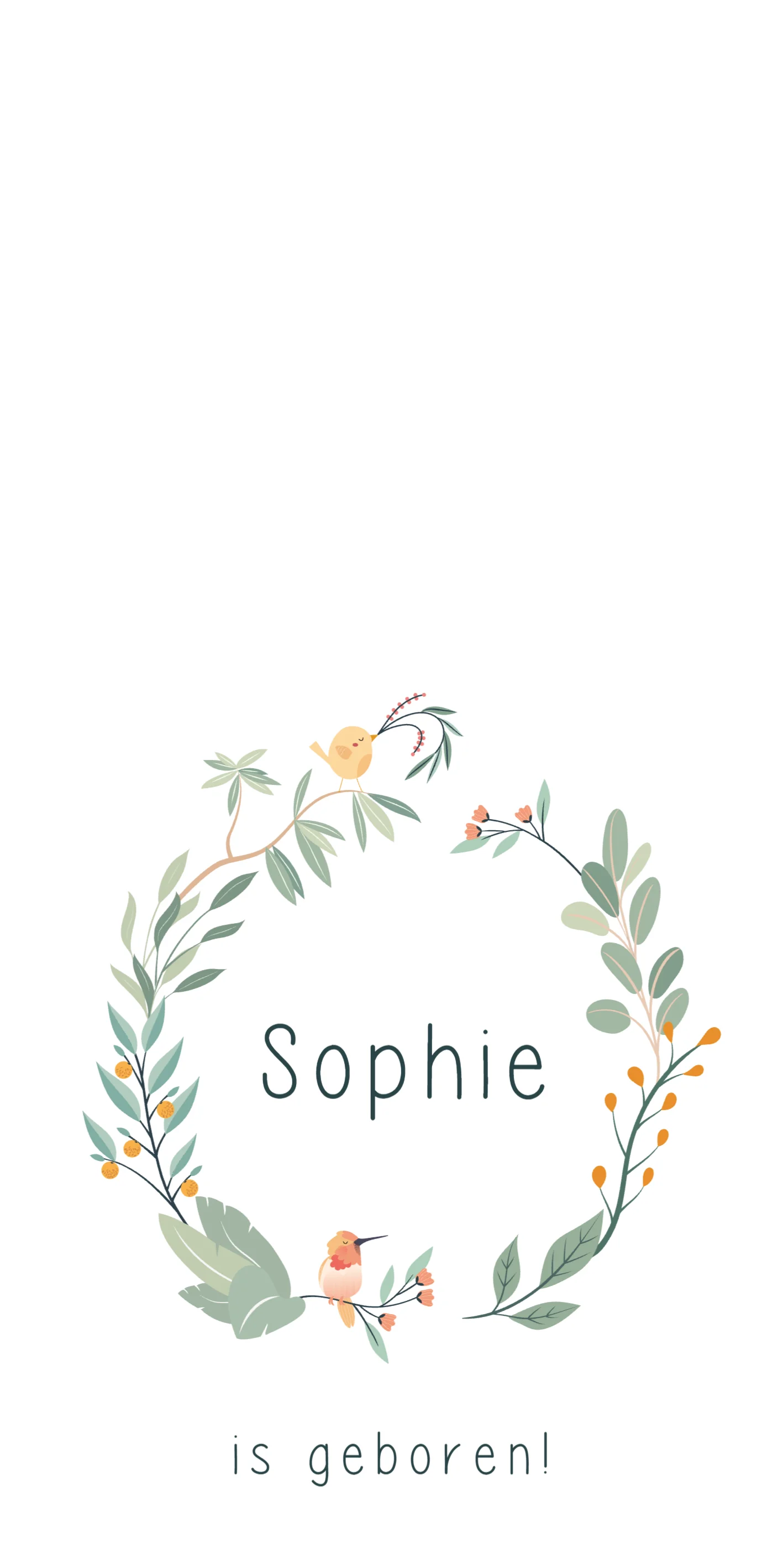 Vogeltjes in krans - Terug