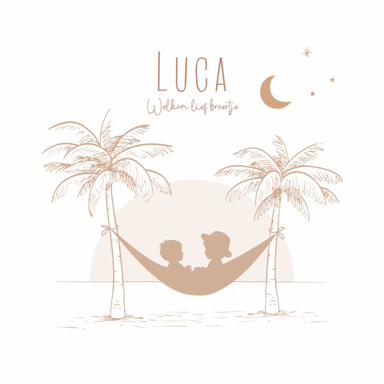 Silhouetjes in hangmat - Terug