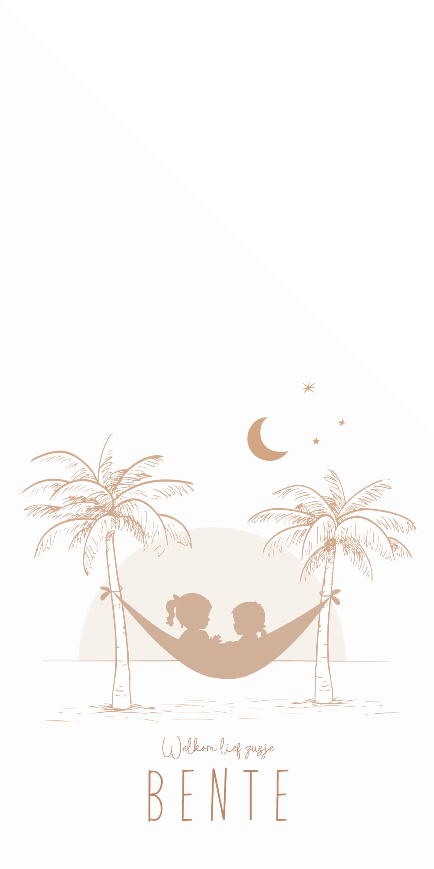 Zusjes in hangmat - Terug