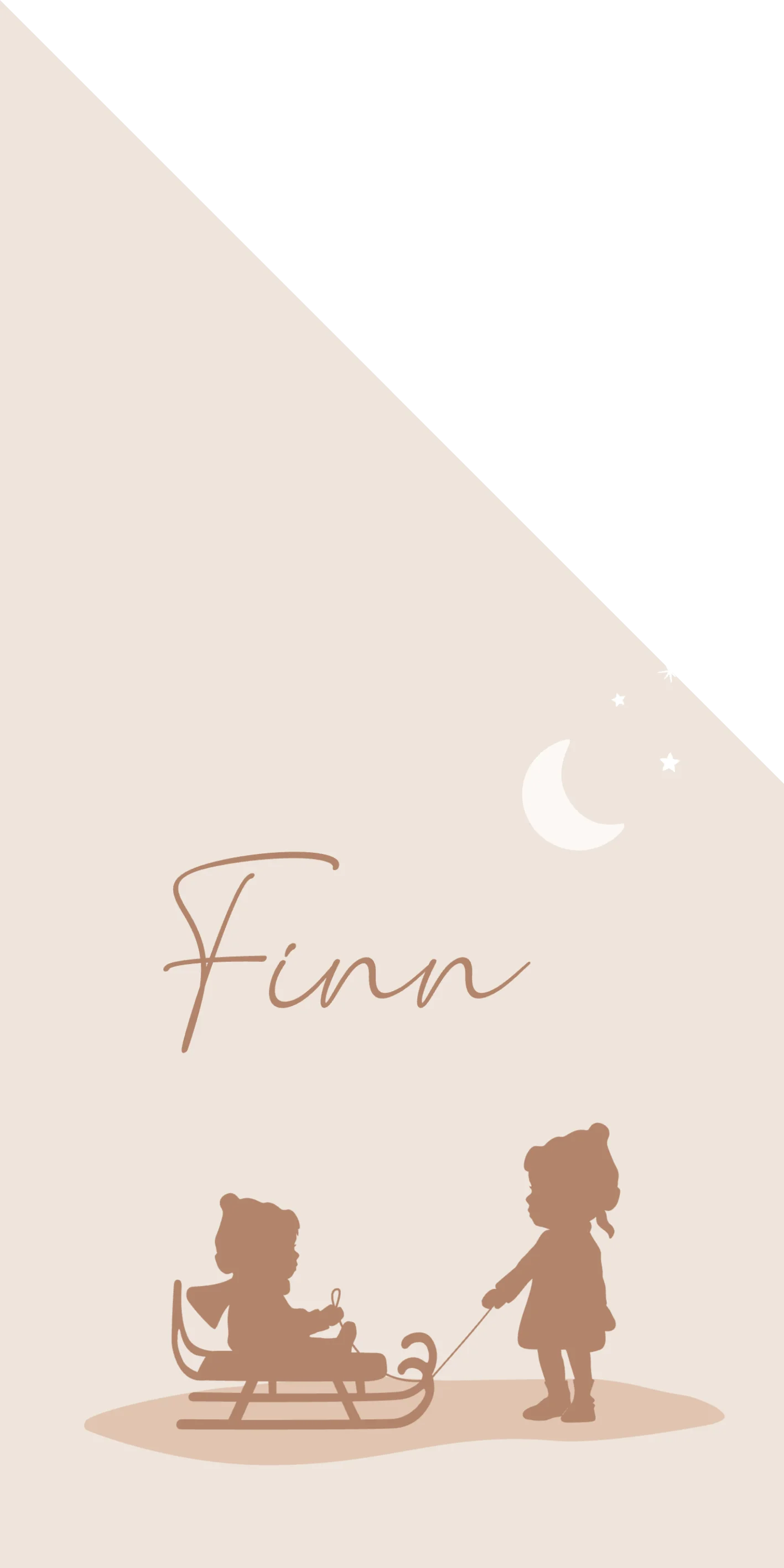 Silhouetjes met slee - Terug