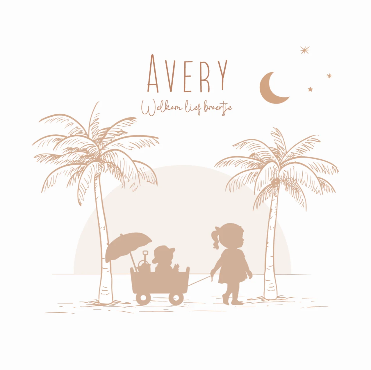 Silhouetjes strand - Terug