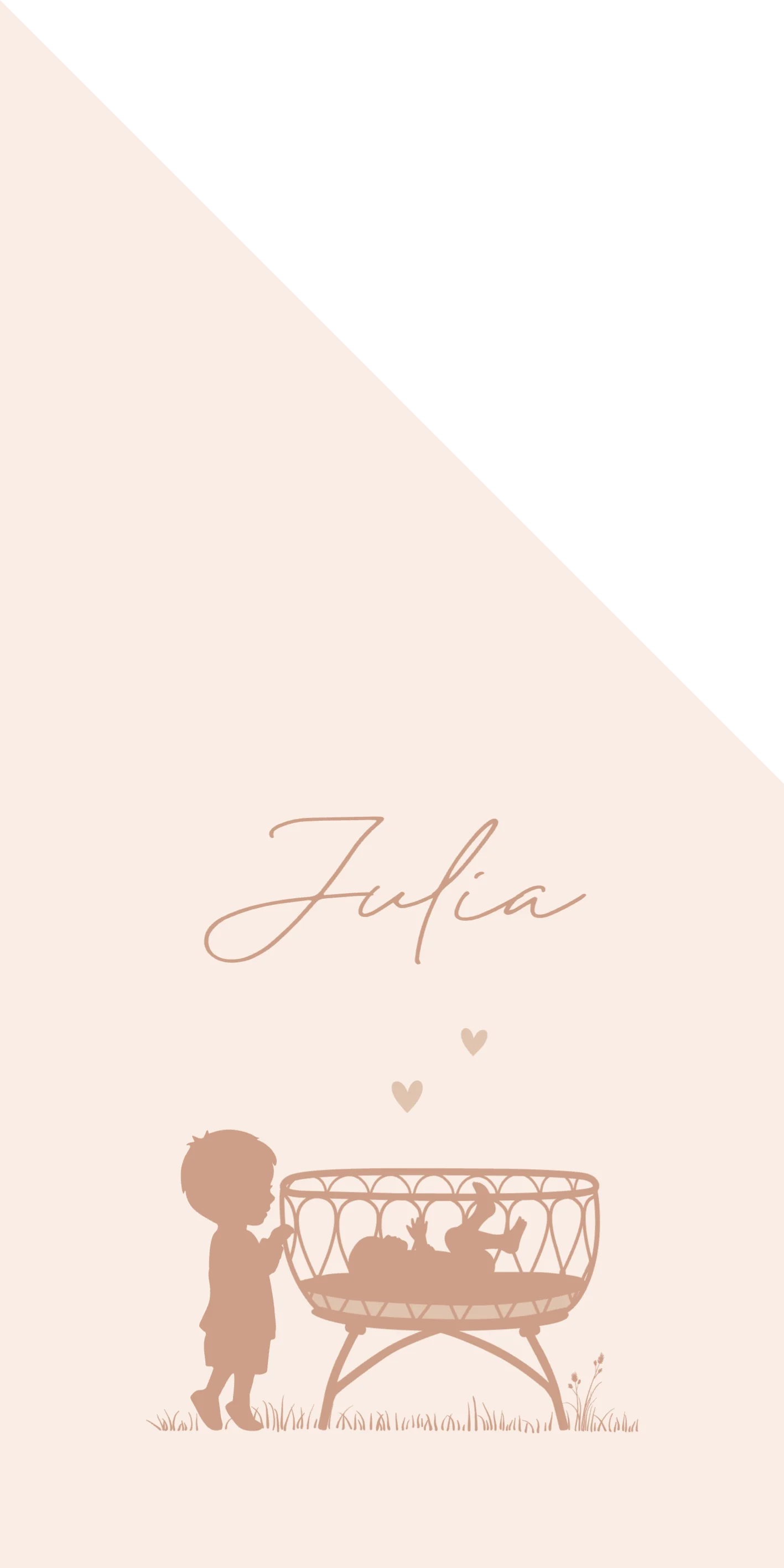 Peuter bij wiegje - Terug