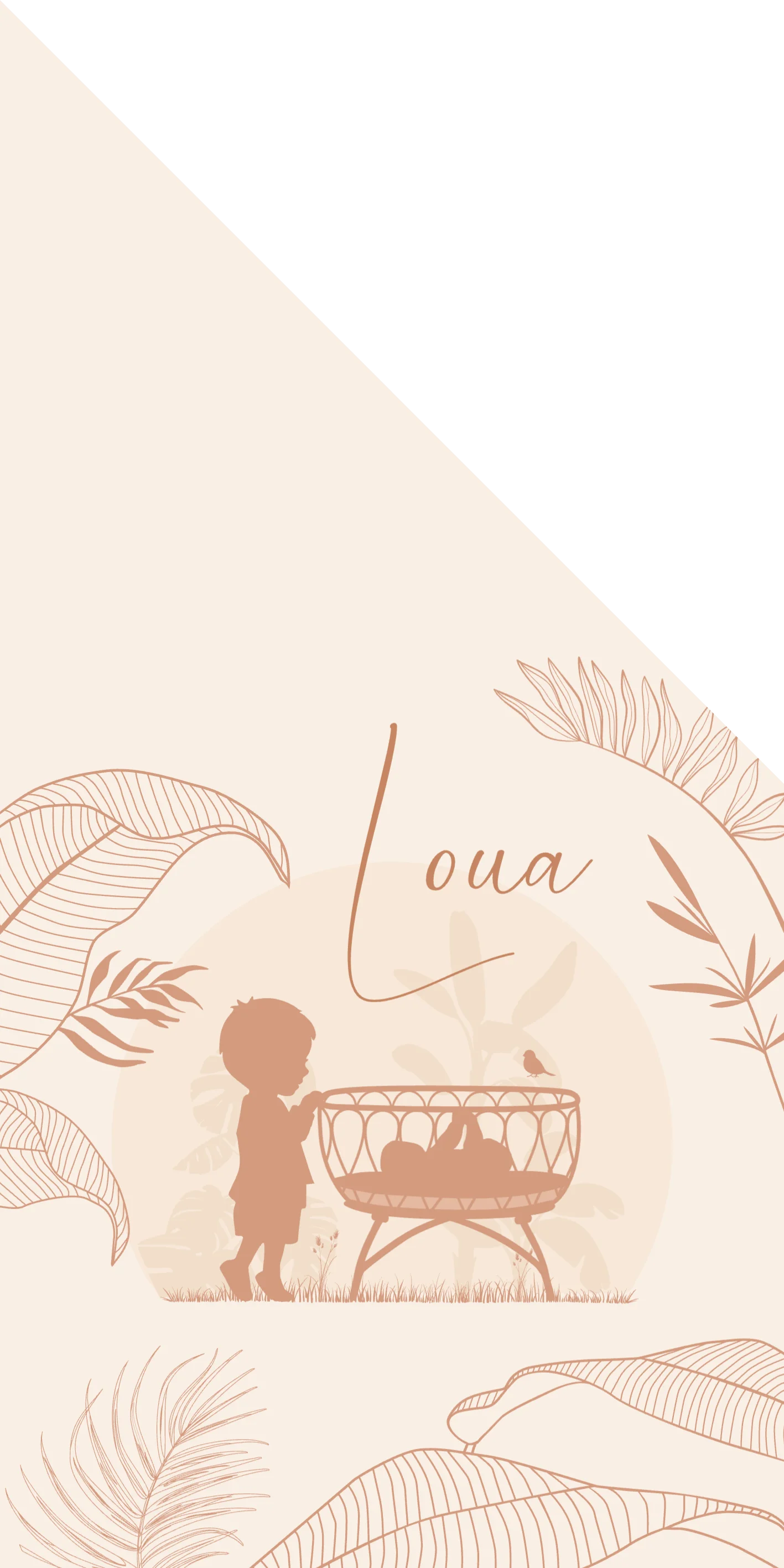 Silhouet met wiegje - Terug