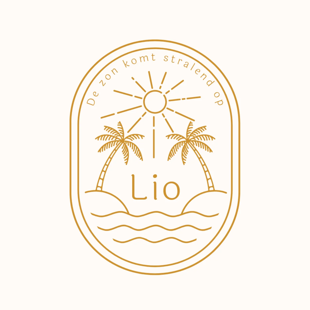 Zon met palmbomen - Terug