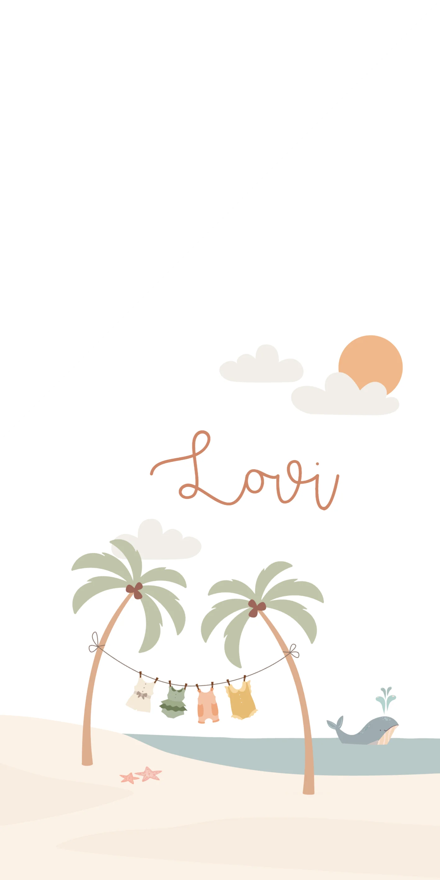 Waslijntje met palmbomen