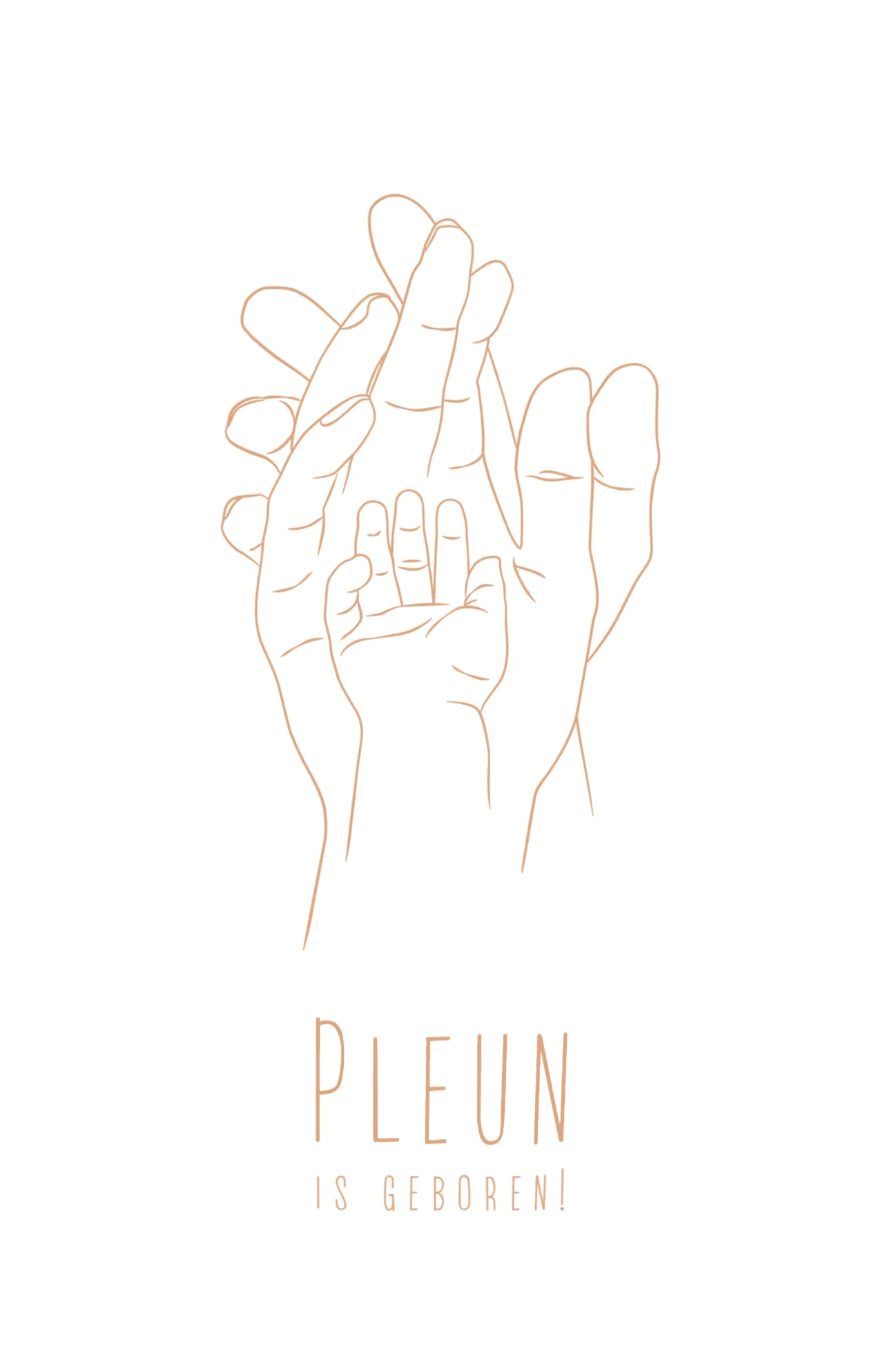 Lijntekening eerste kindje