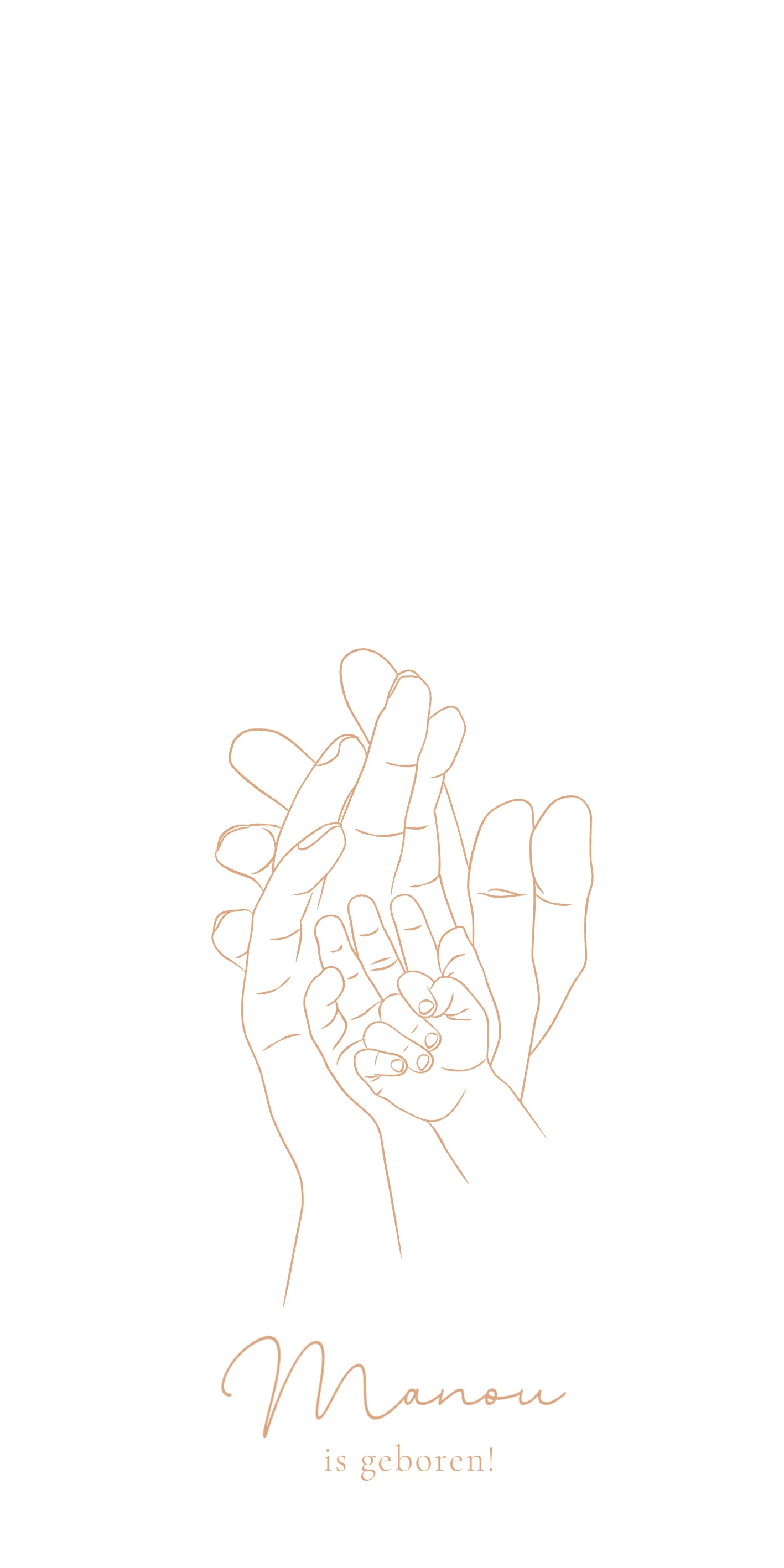 Lijntekening handen - Terug