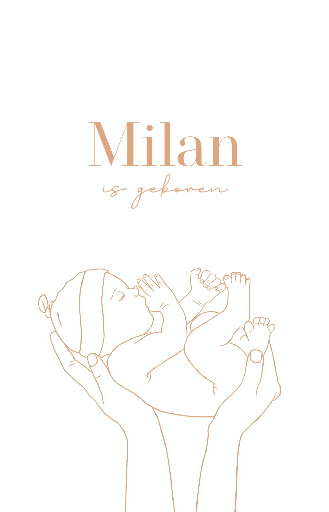 Lijntekening baby