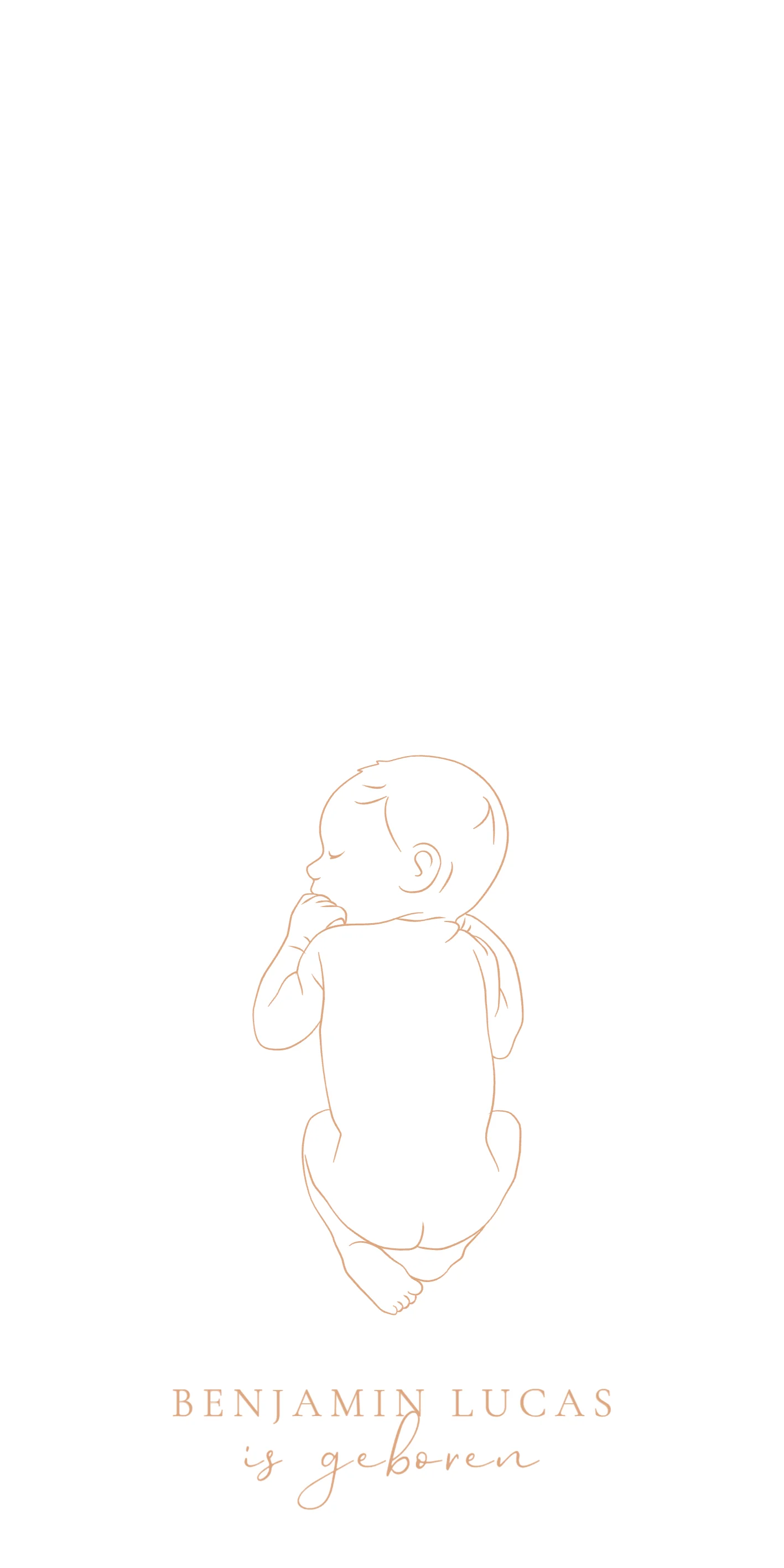 Lijntekening baby - Terug