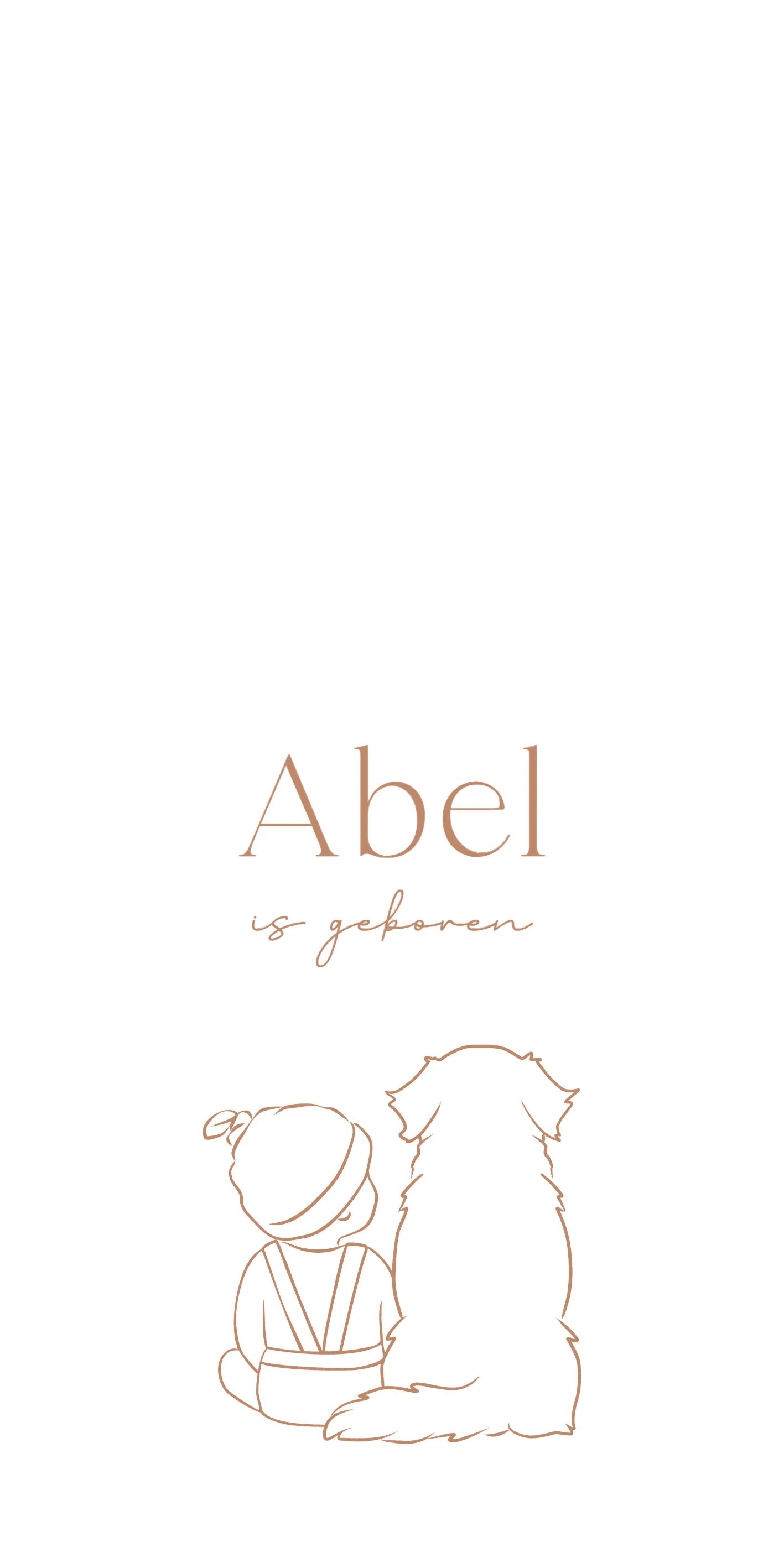 Kindje met hond - Terug