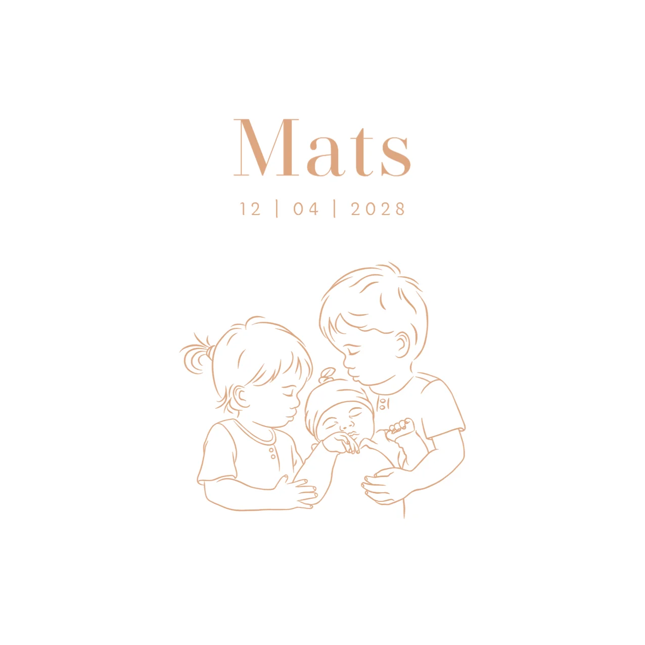 Lijntekening voor een derde kindje