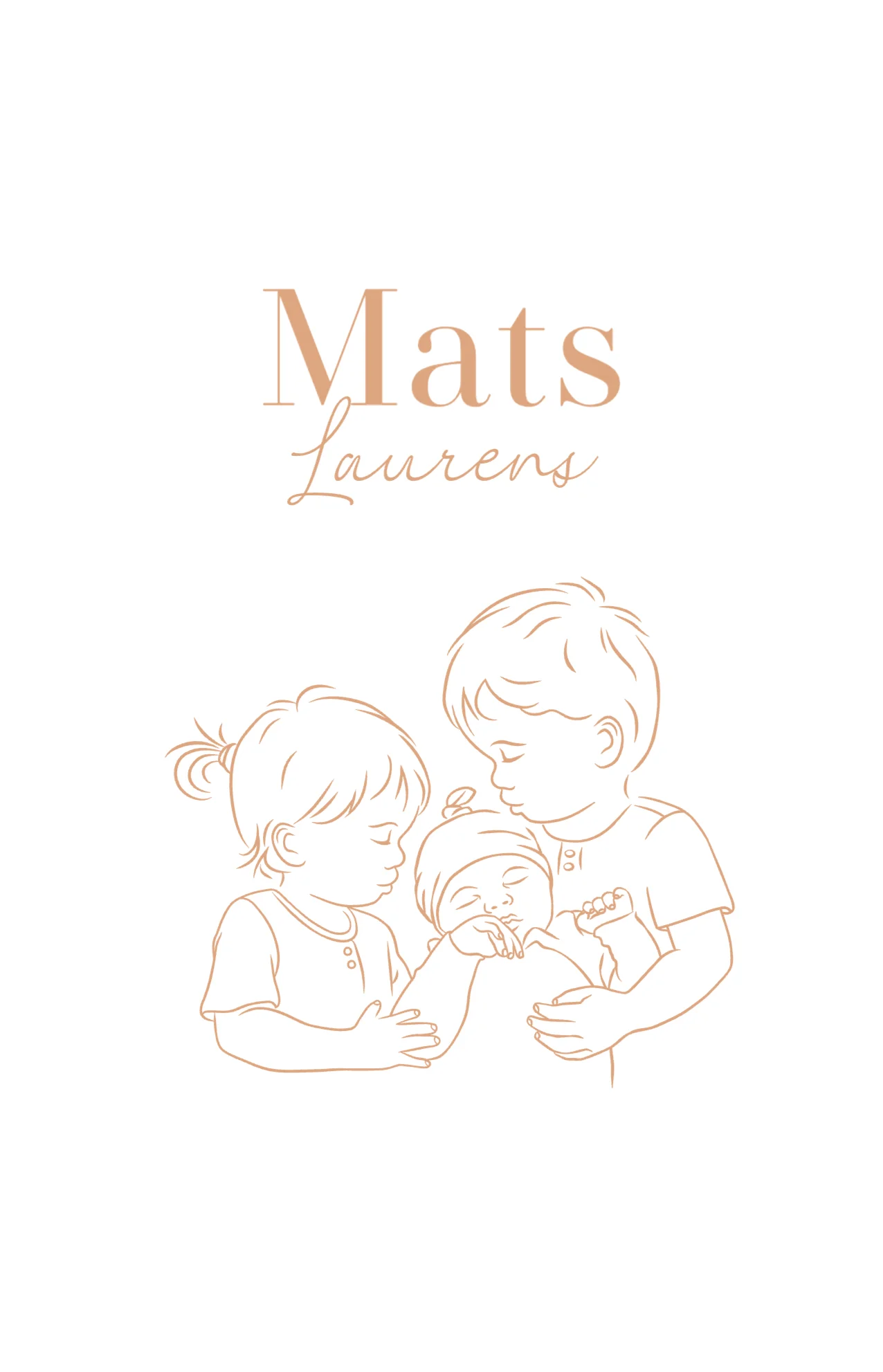 Lijntekening voor een derde kindje