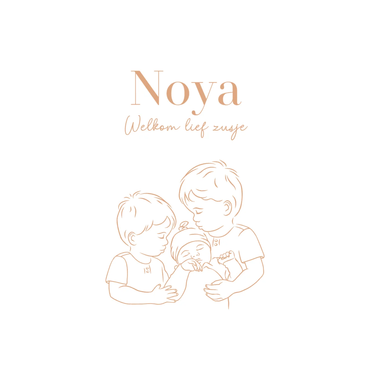 Lijntekening voor een derde kindje