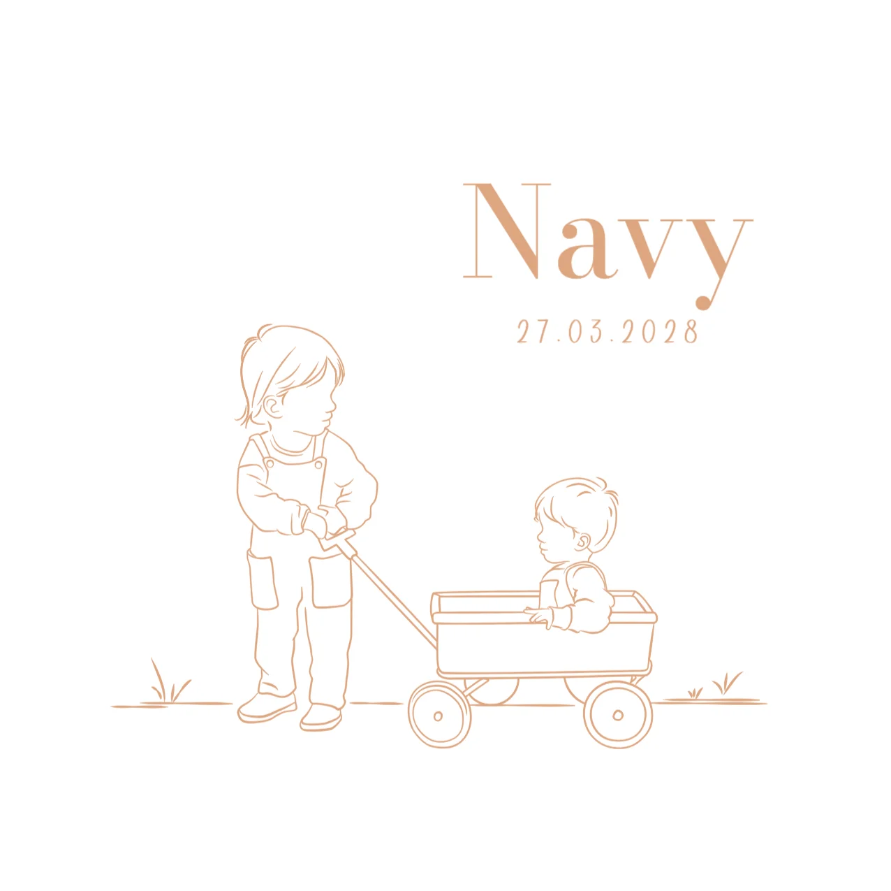 Broertjes met bolderkar