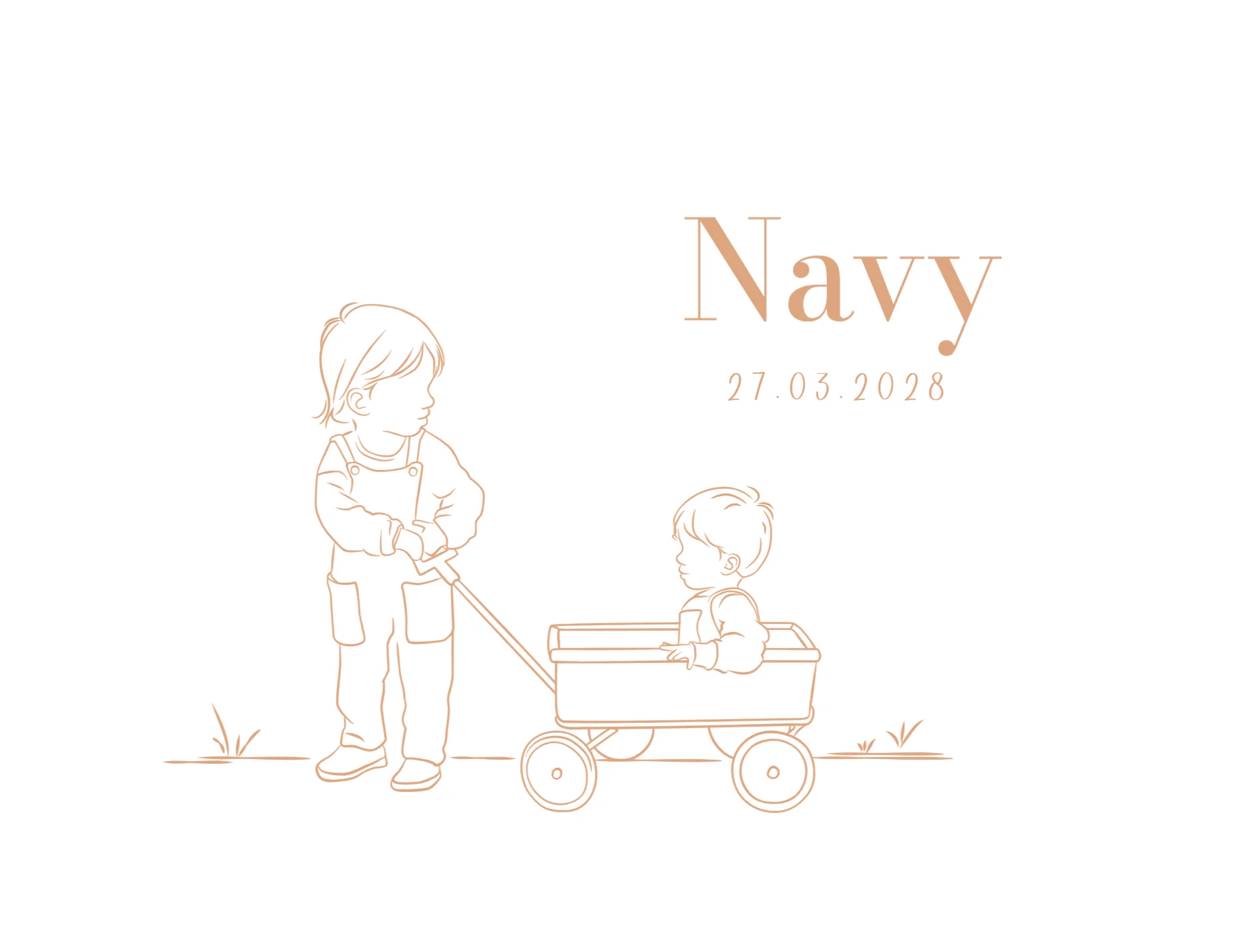 Broertjes met bolderkar