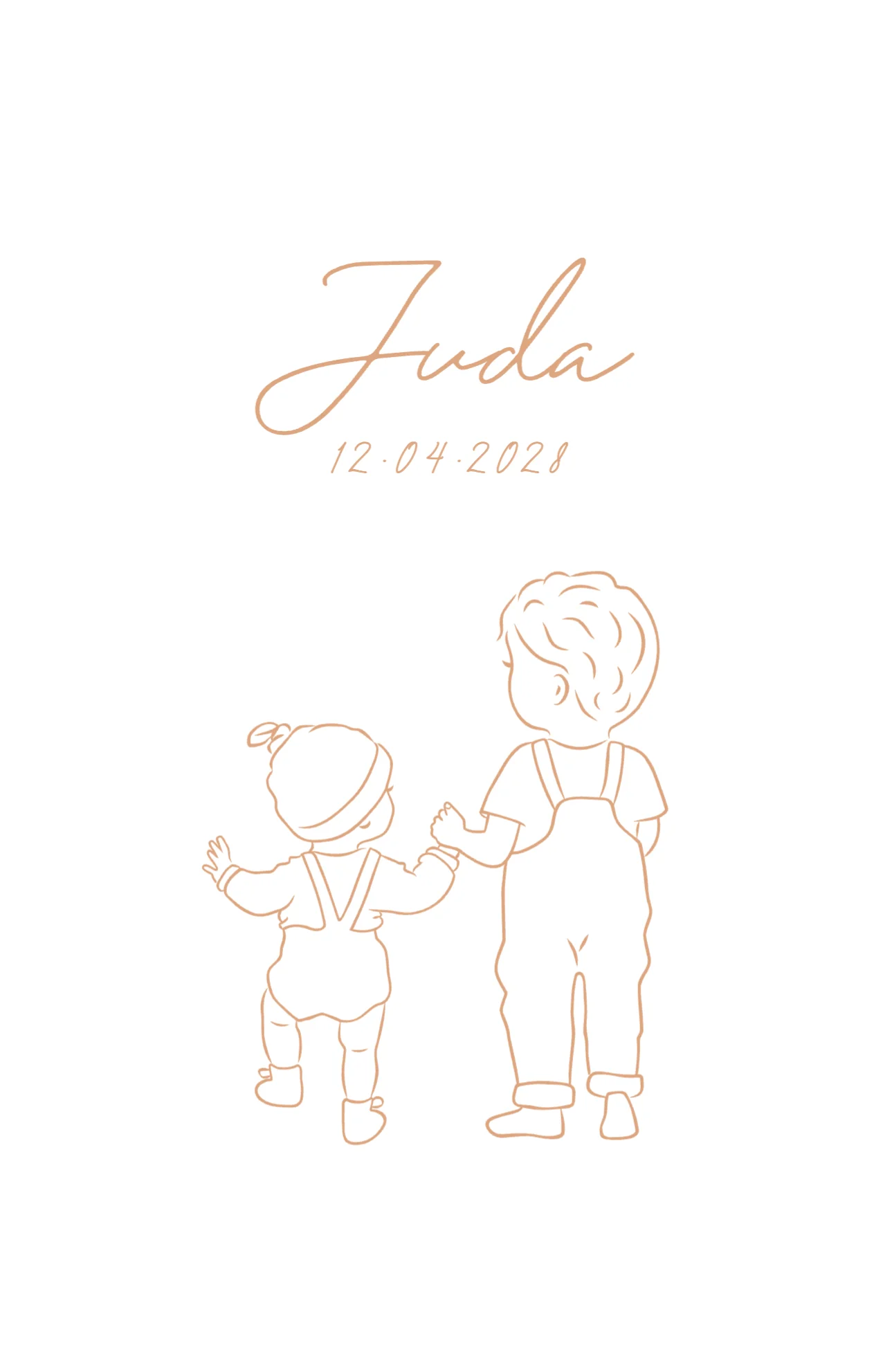 Lijntekening voor een tweede kindje