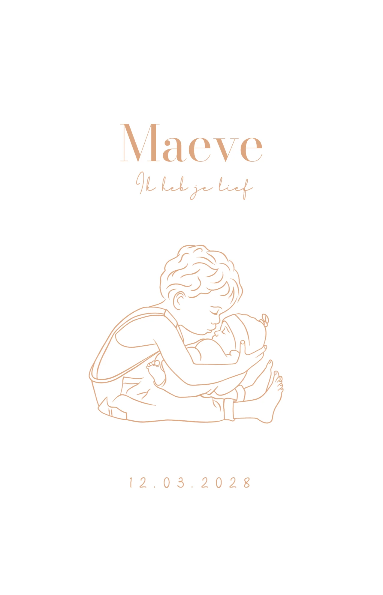 Jongetje met baby - Terug