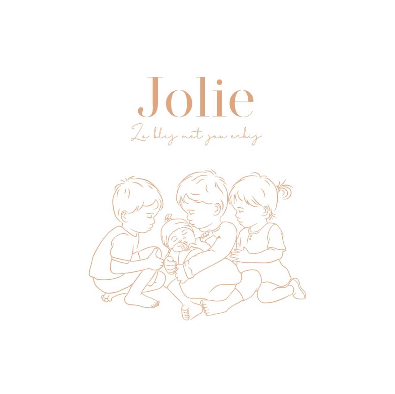 Lijntekening voor een vierde kindje