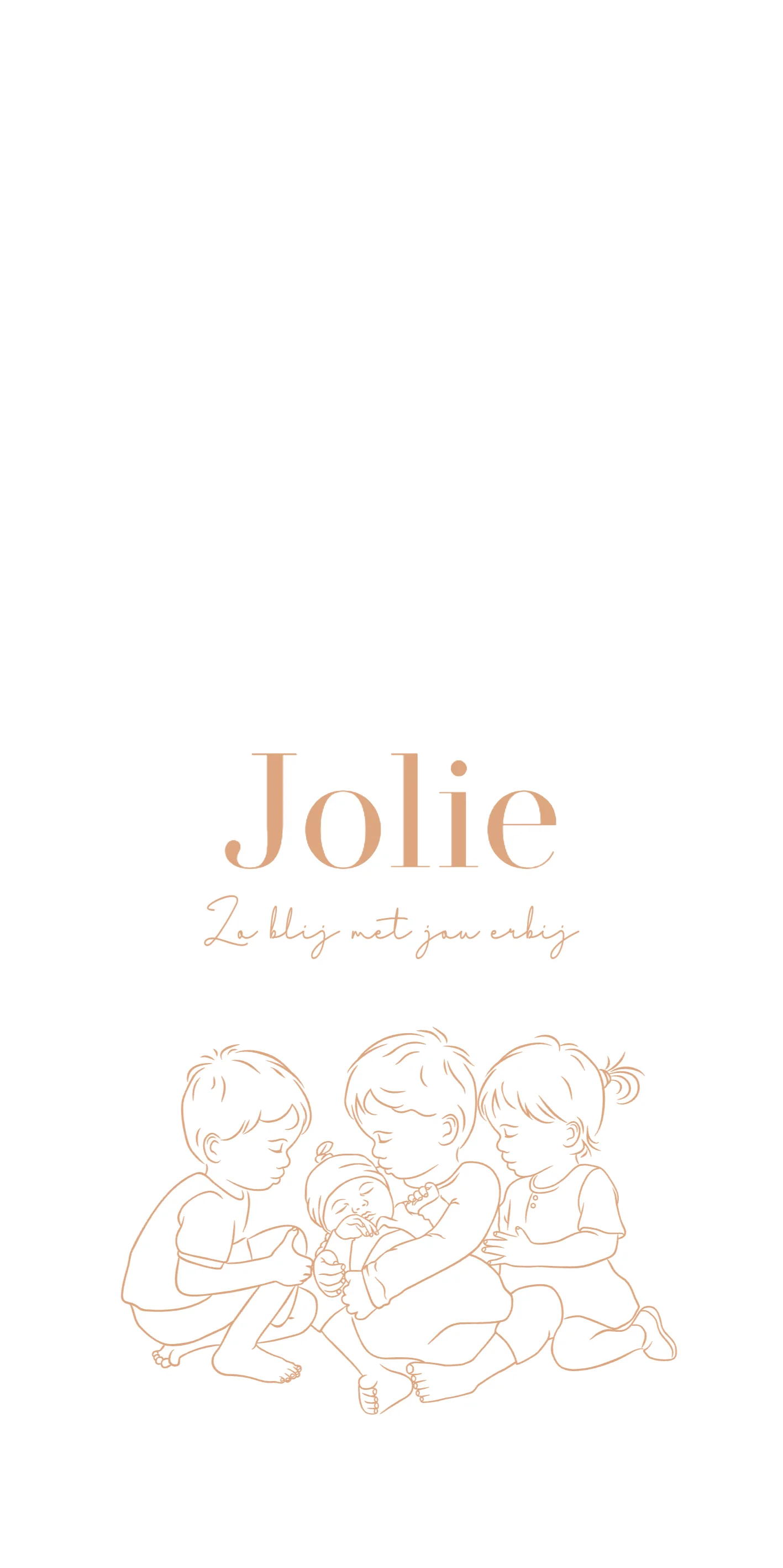 Lijntekening voor een vierde kindje