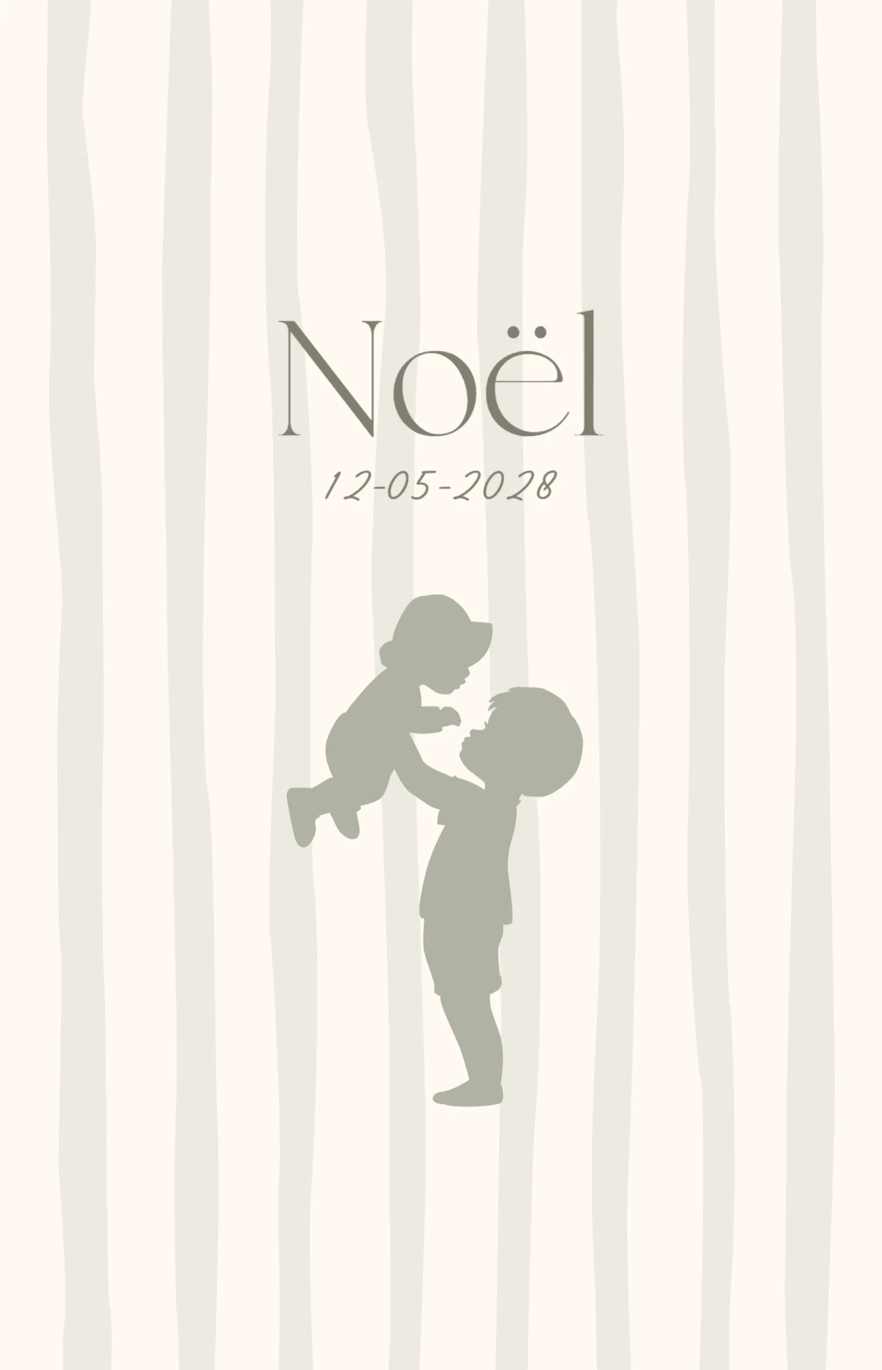 Silhouet grote broer met baby - Terug