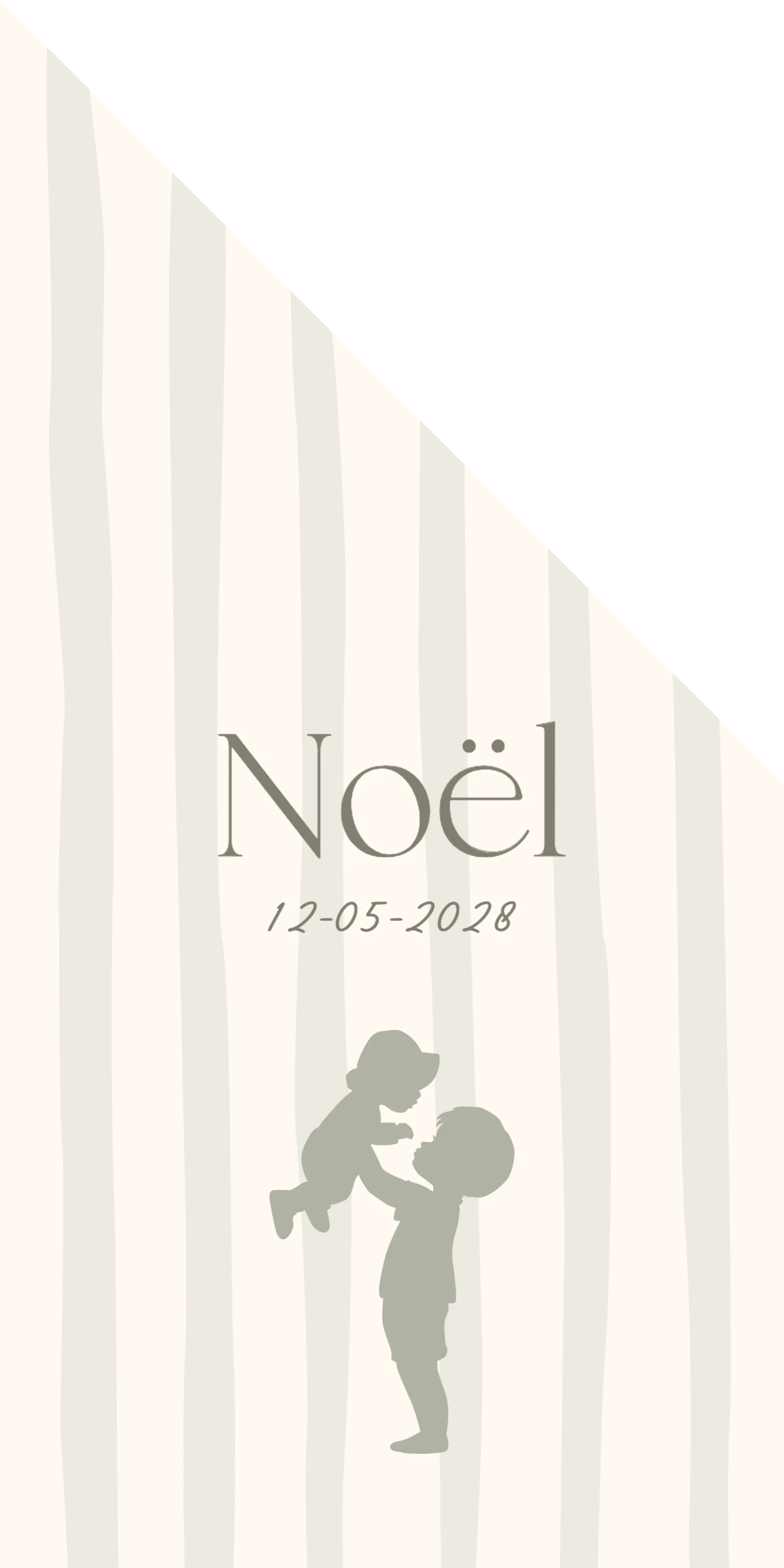 Silhouet grote broer met baby - Terug