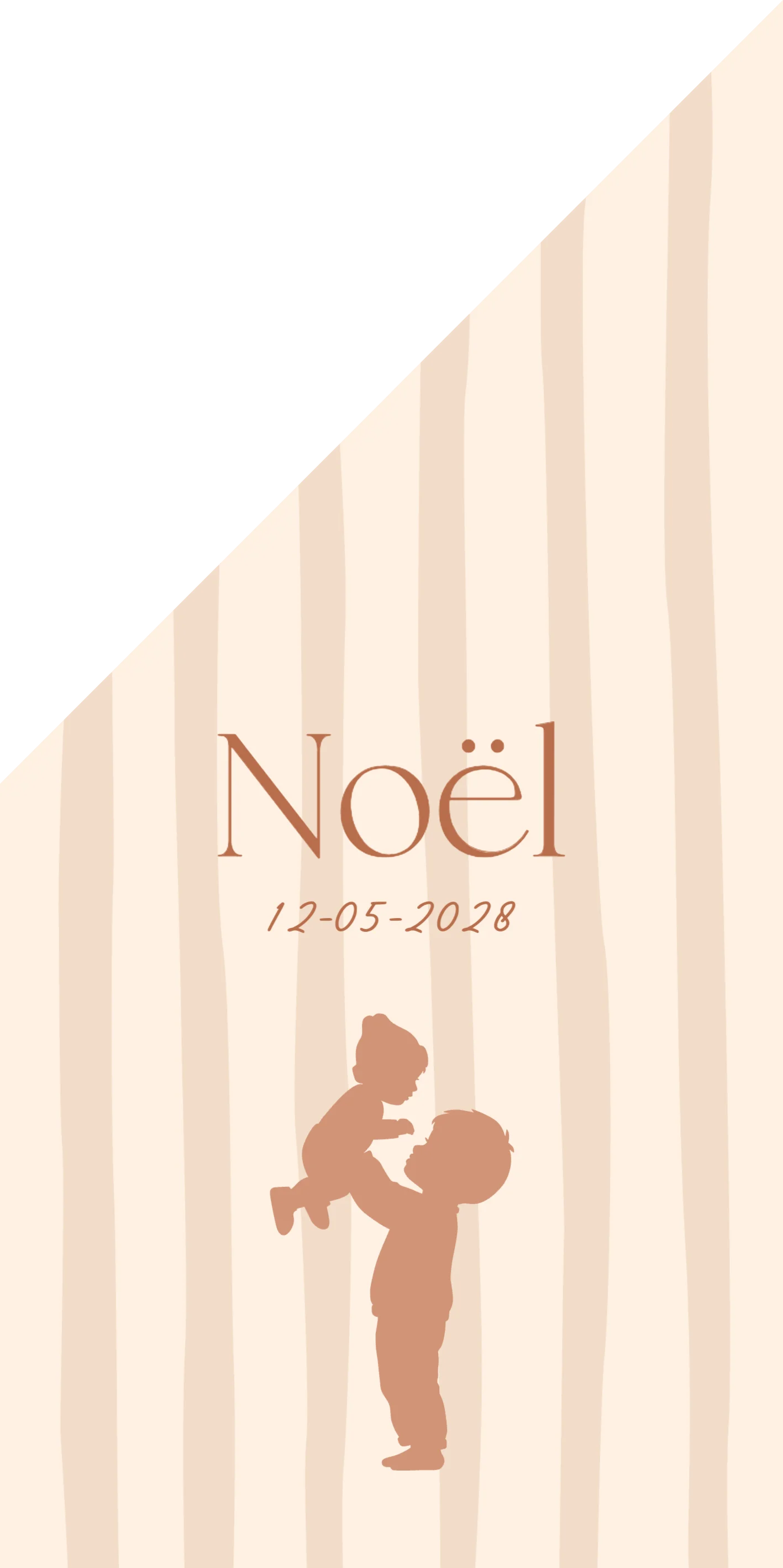 Silhouet grote broer met baby
